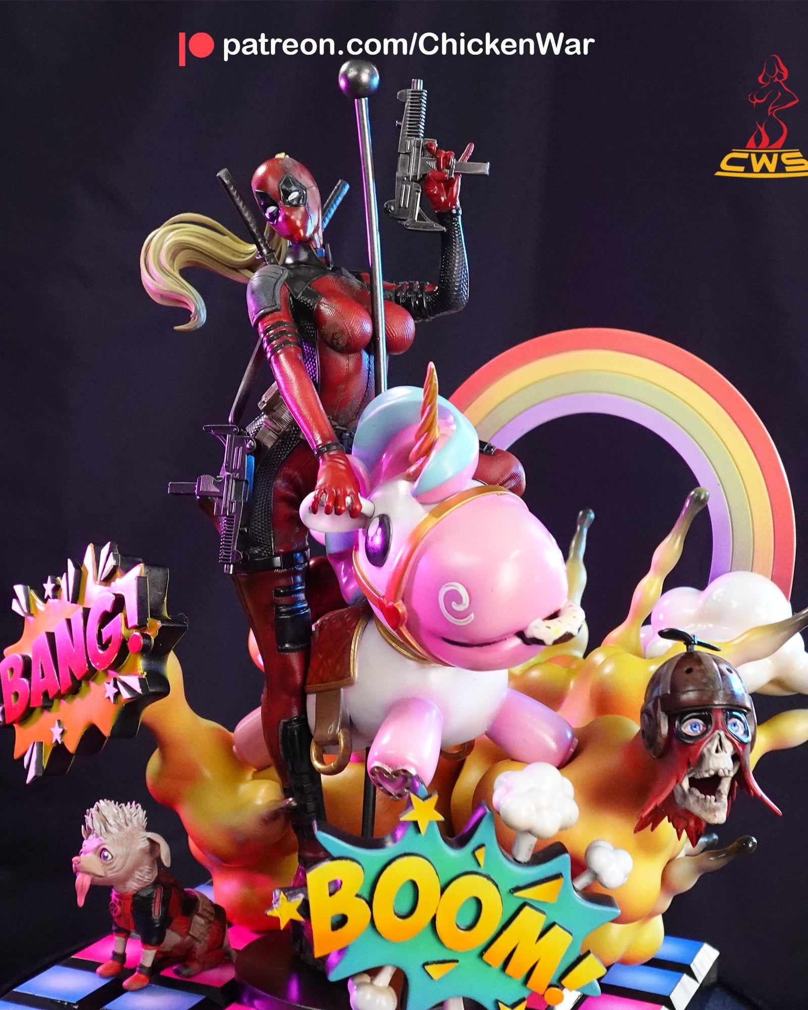 Lady Deadpool (Marvel) resin figure by CW Studio — studio render 4