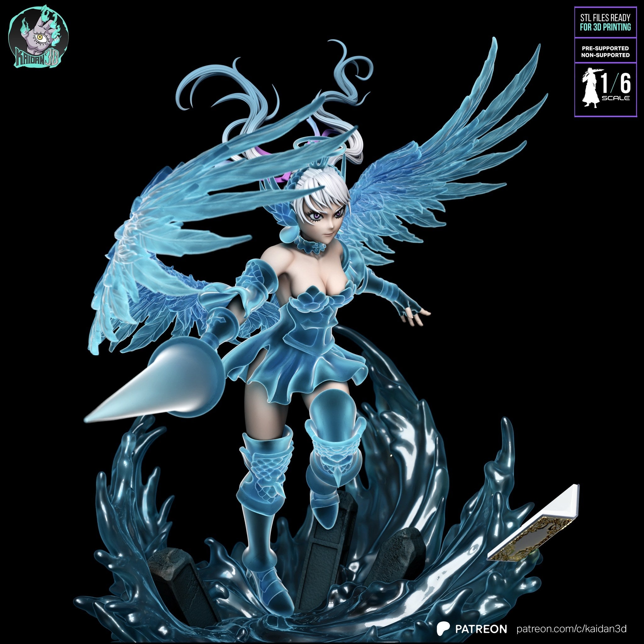 Noelle Silva (Black Clover) resin figure by Kaidan 3D — studio render 4