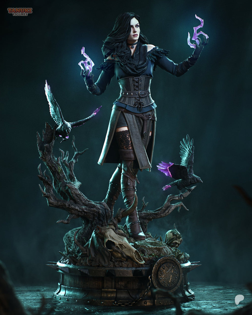 Yennefer of Vengerberg (The Witcher) resin figure by Tanuki Figures — studio render 2