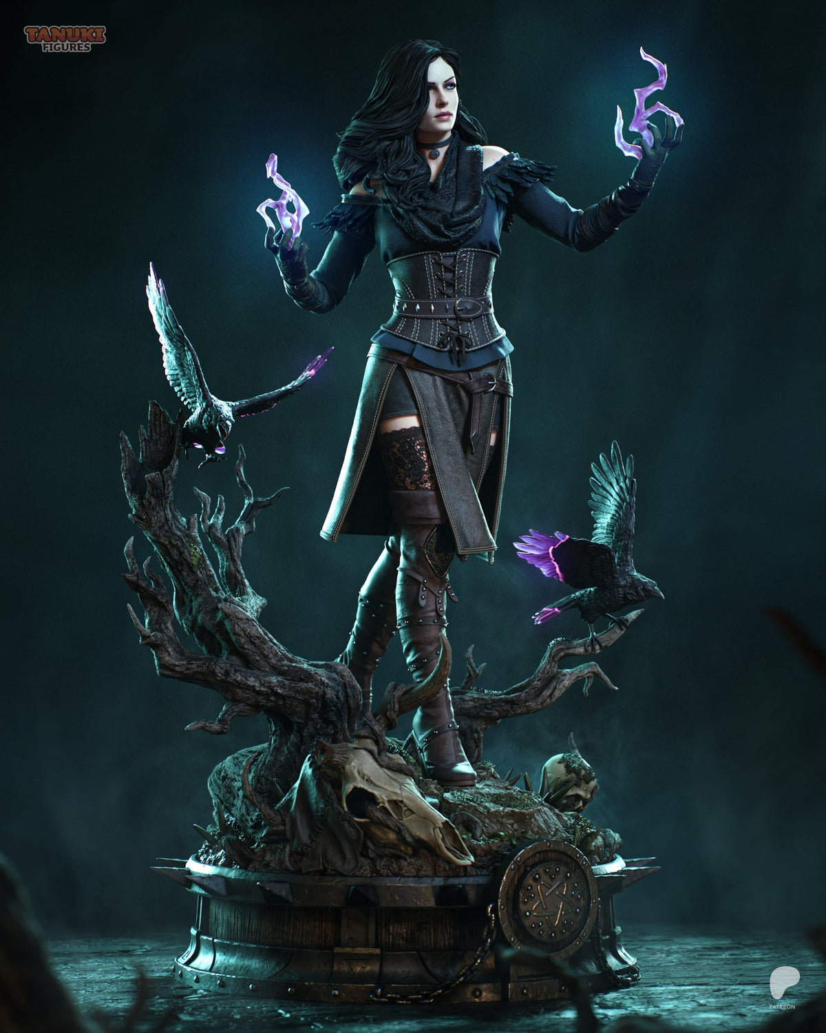Yennefer of Vengerberg (The Witcher) resin figure by Tanuki Figures — studio render 2
