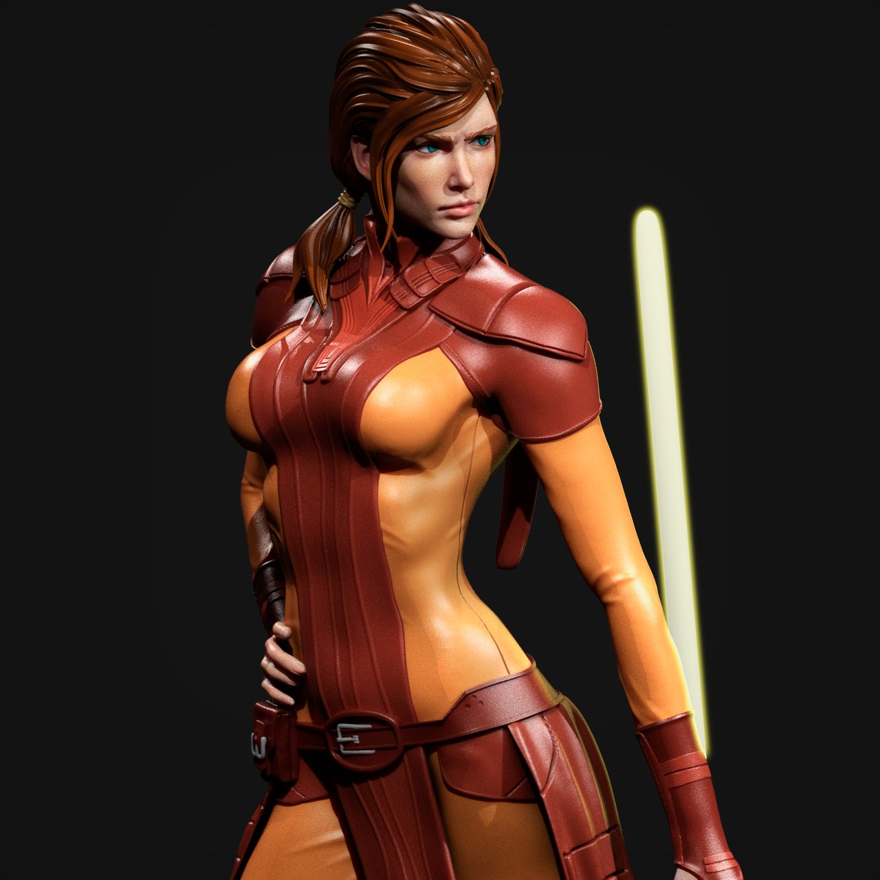 Bastila Shan Star Wars resin figure by CA 3D Studios — studio preview 1