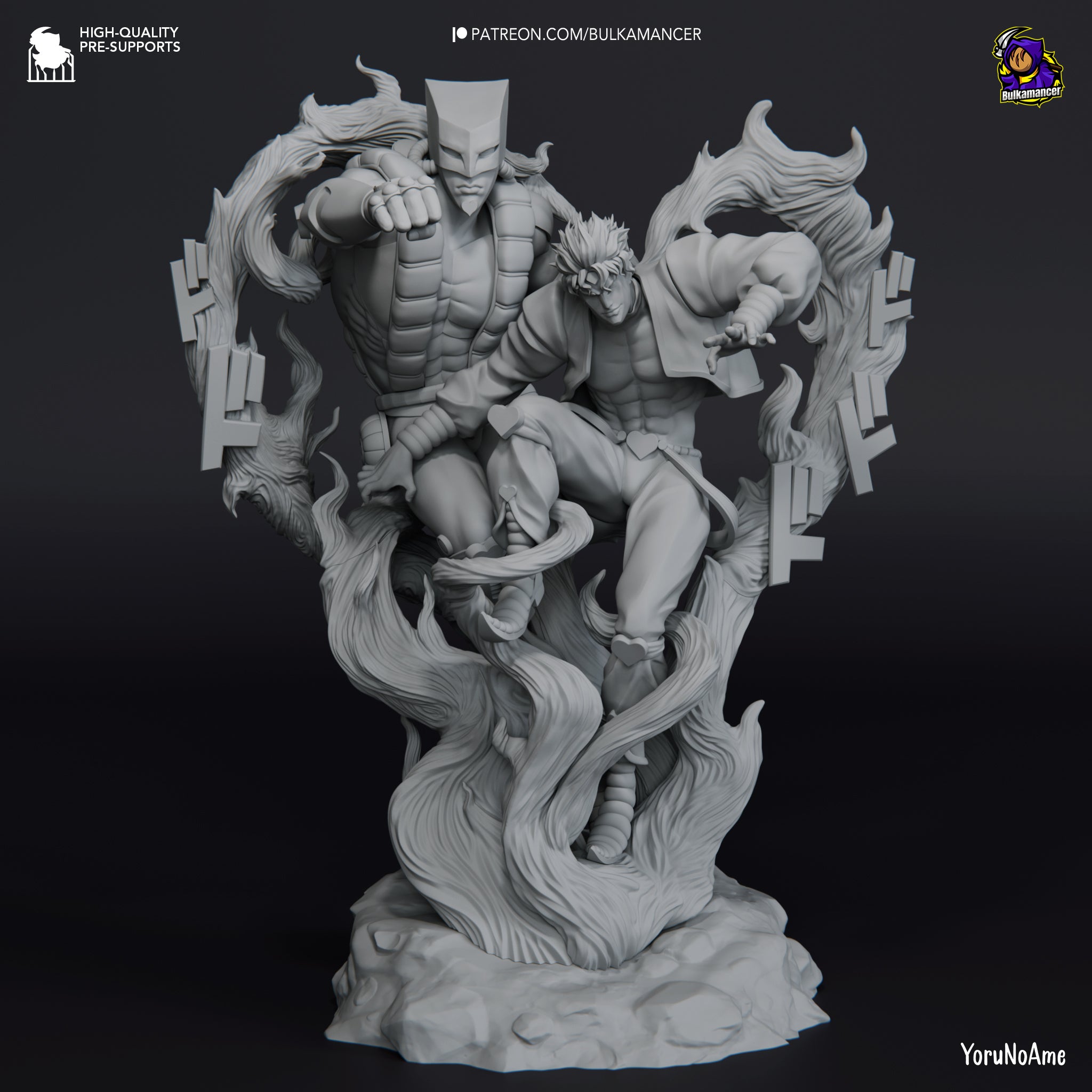 Dio and the World (Jojo's Bizarre Adventure) resin figure by Bulkamancer — studio render 9