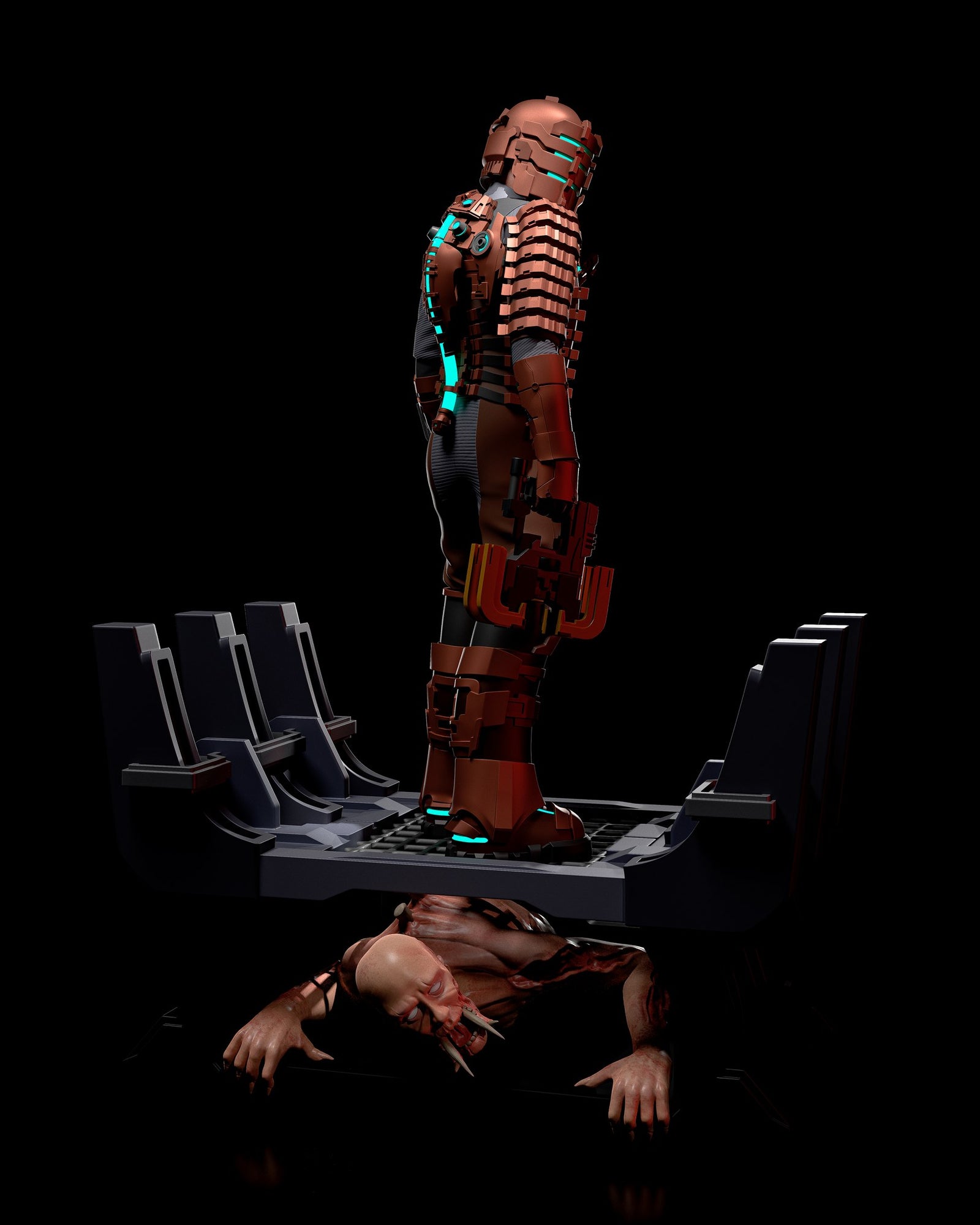 Isaac Clarke (Dead Space) resin figure by h3LLcreator — studio render 1