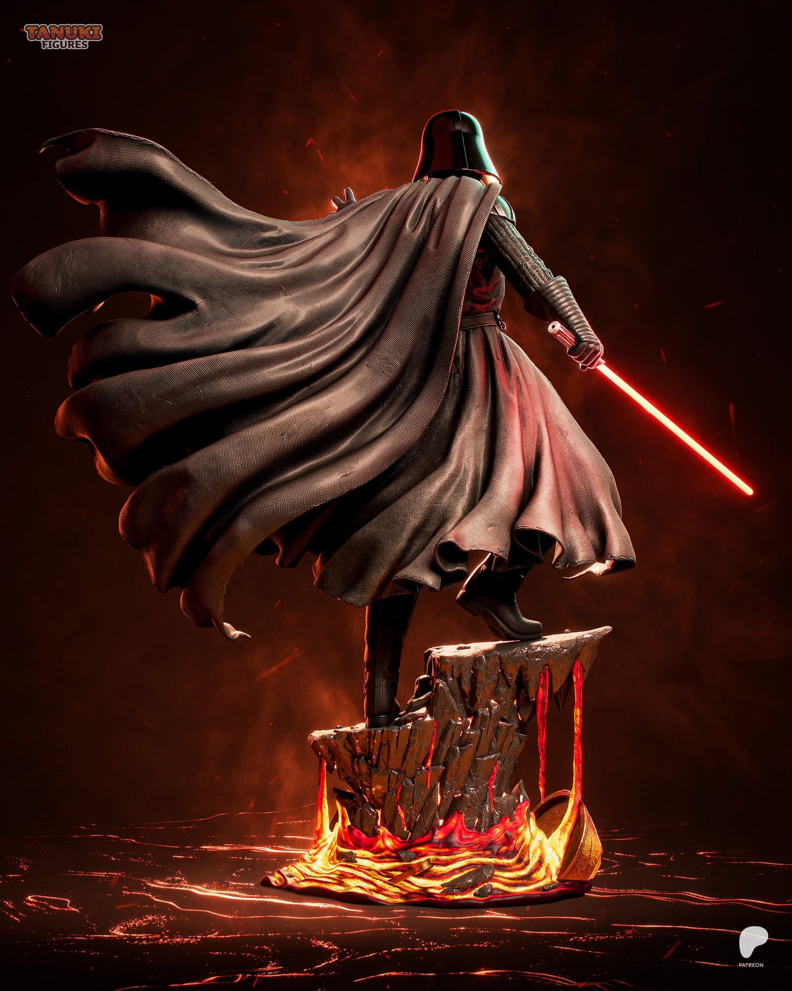 Darth Vader (Star Wars) resin figure by Tanuki Figures — studio render 2