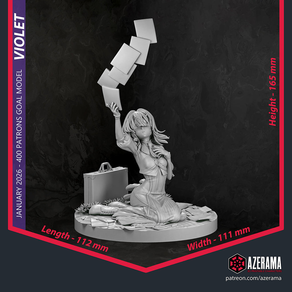 Violet Evergarden (Violet Evergarden) resin figure by Azerama — studio render 4