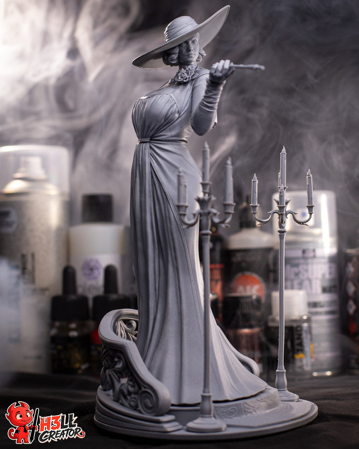 Alcina Dimitrescu (Resident Evil) resin figure by h3LLcreator — studio render 11