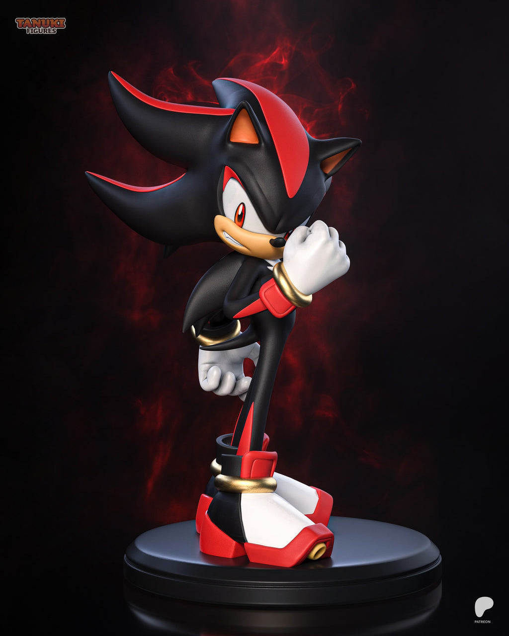 Shadow the Hedgehog (Sonic) resin figure by Tanuki Figures — studio render 2