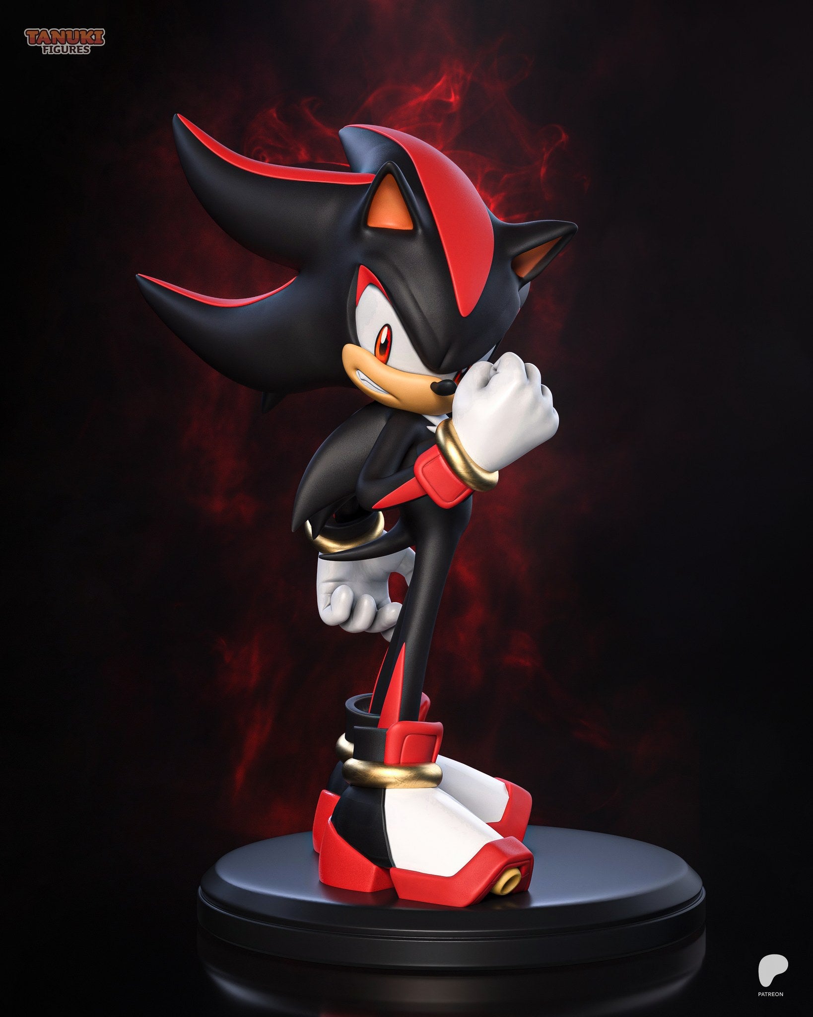Shadow the Hedgehog (Sonic) resin figure by Tanuki Figures — studio render 2