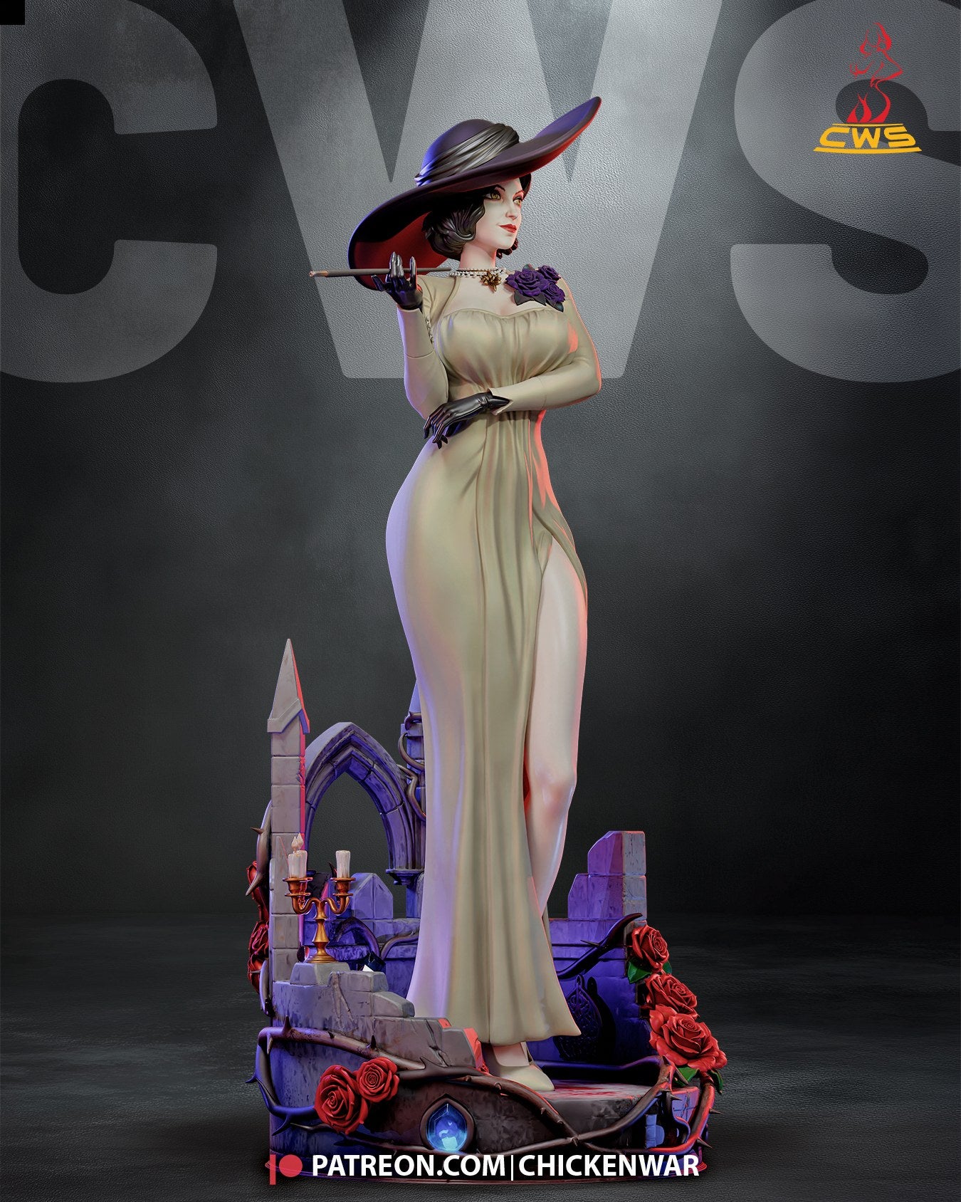 Alcina Dimitrescu (Resident Evil) resin figure by CW Studio — studio render 1