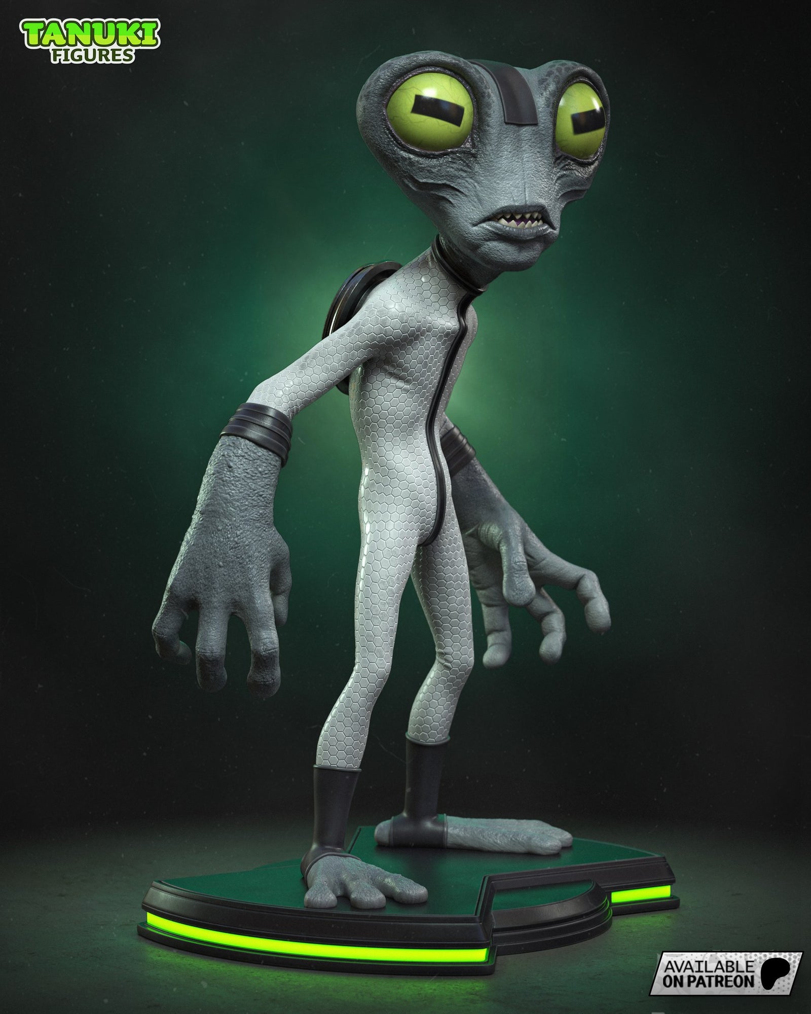 Grey Matter (Ben 10) resin figure by Tanuki Figures — studio render 2