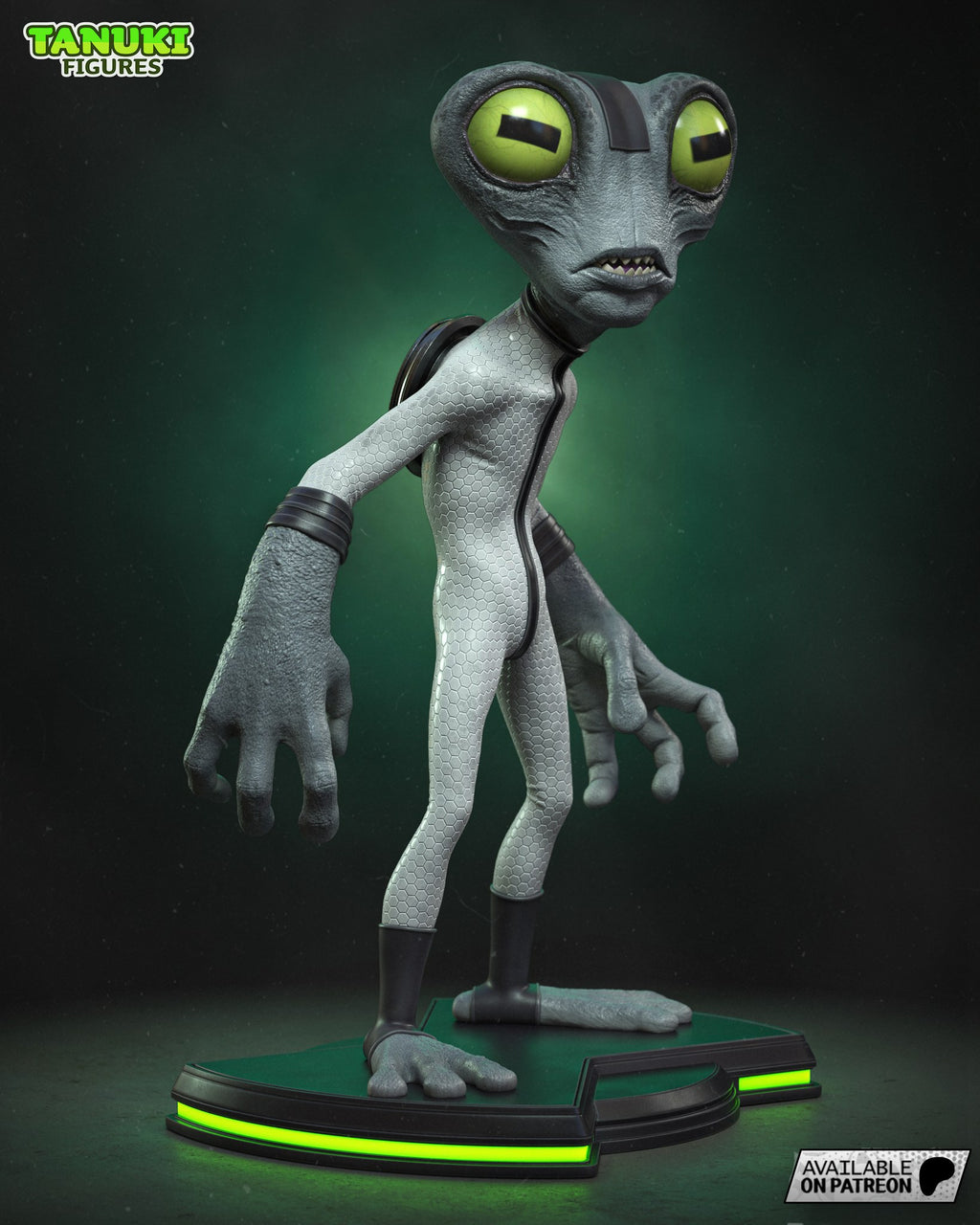 Grey Matter (Ben 10) resin figure by Tanuki Figures — studio render 2