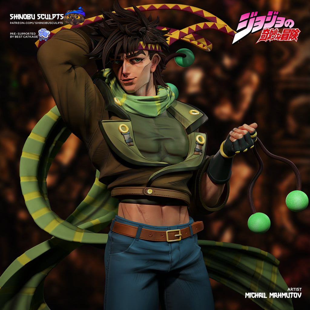 Joseph Joestar (Jojo's Bizarre Adventure) resin figure by Shinobu Sculpts — studio render 1