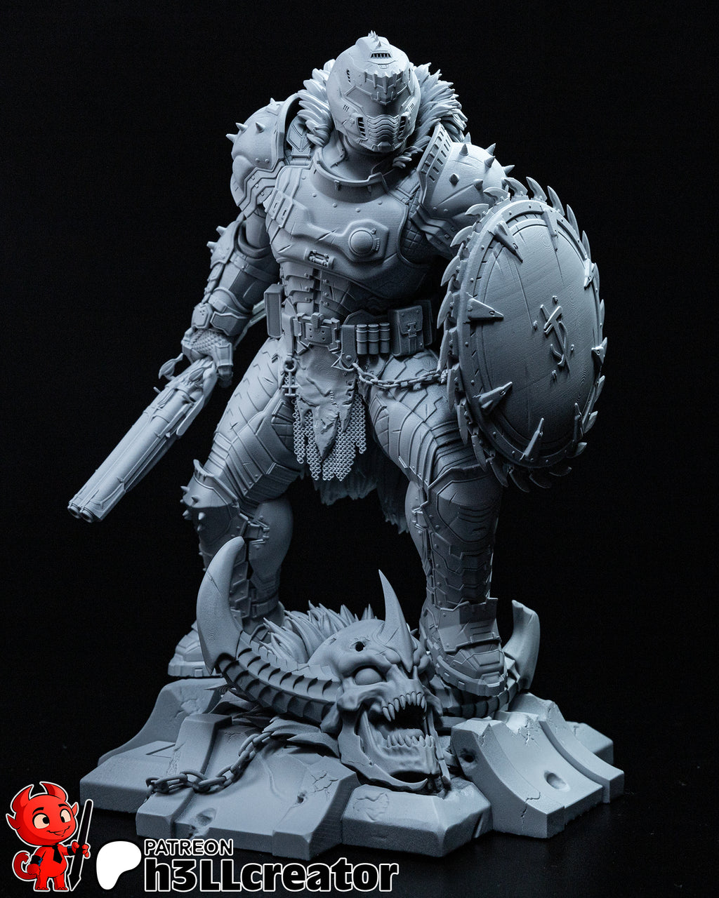 Doom Guy (Doom) resin figure by h3LLcreator — studio render 4