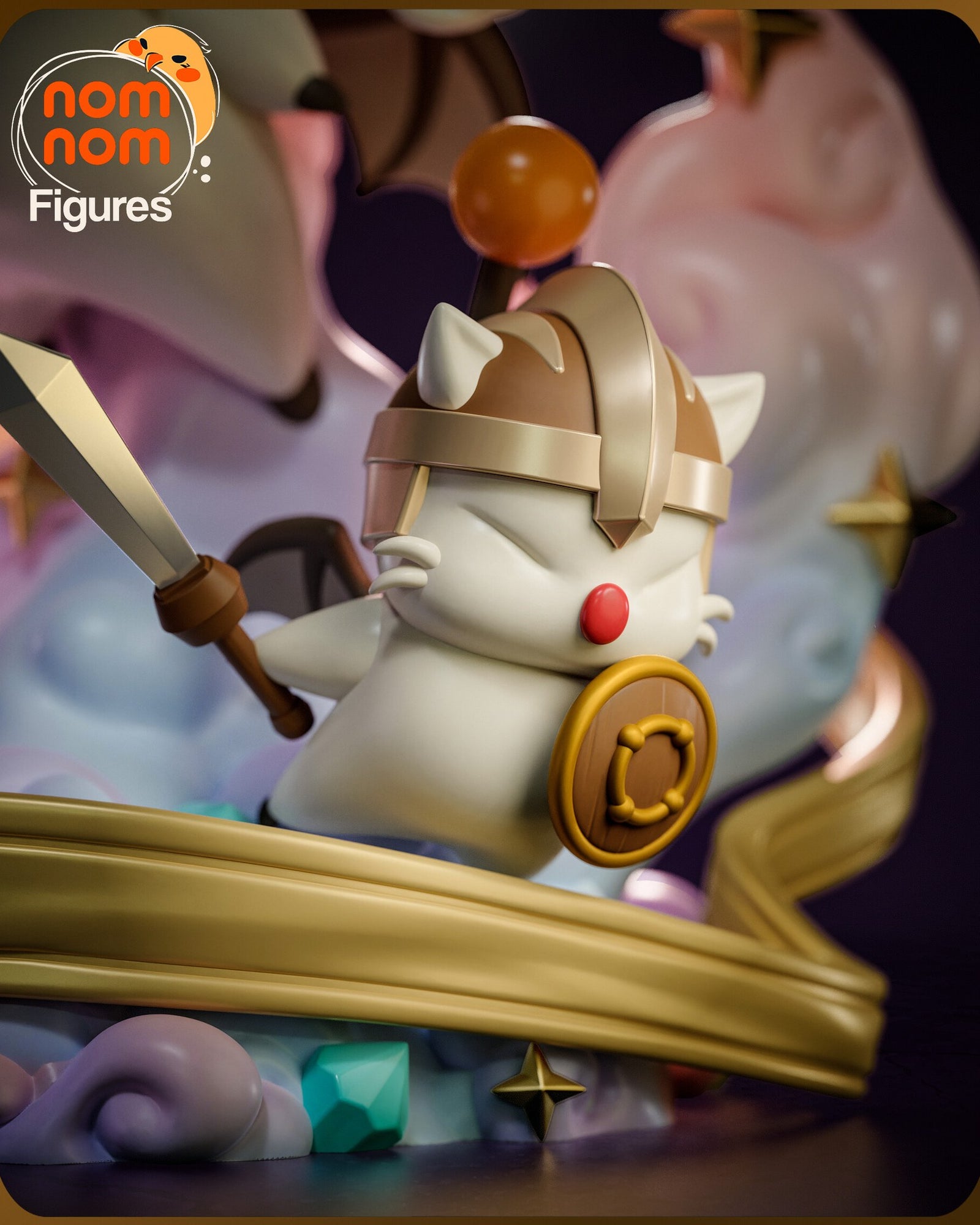 Moogle King Mog XII Final Fantasy Chibi resin figure by NomNom Figures — studio preview 2