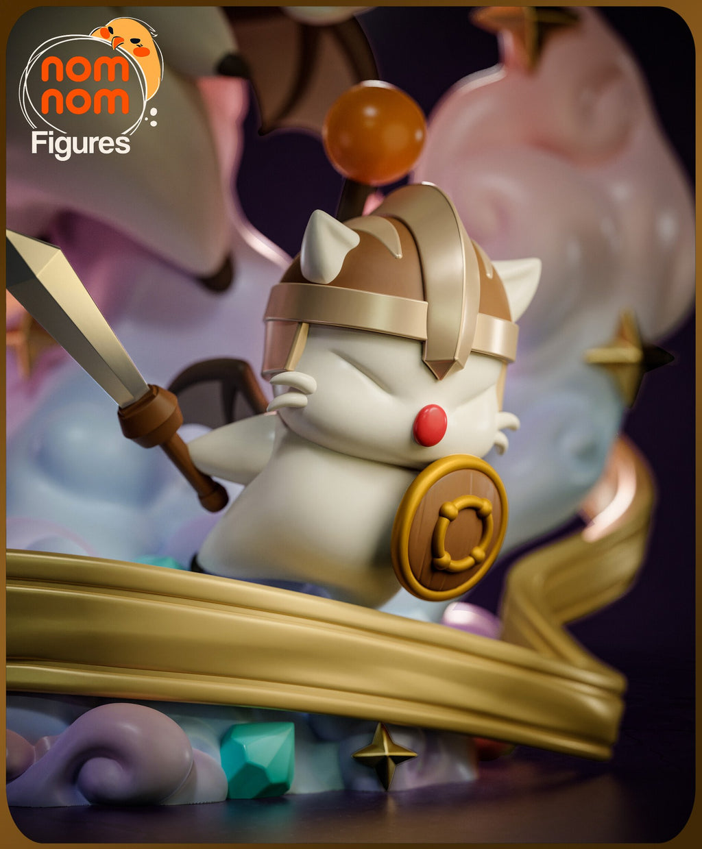 Moogle King Mog XII Final Fantasy Chibi resin figure by NomNom Figures — studio preview 2