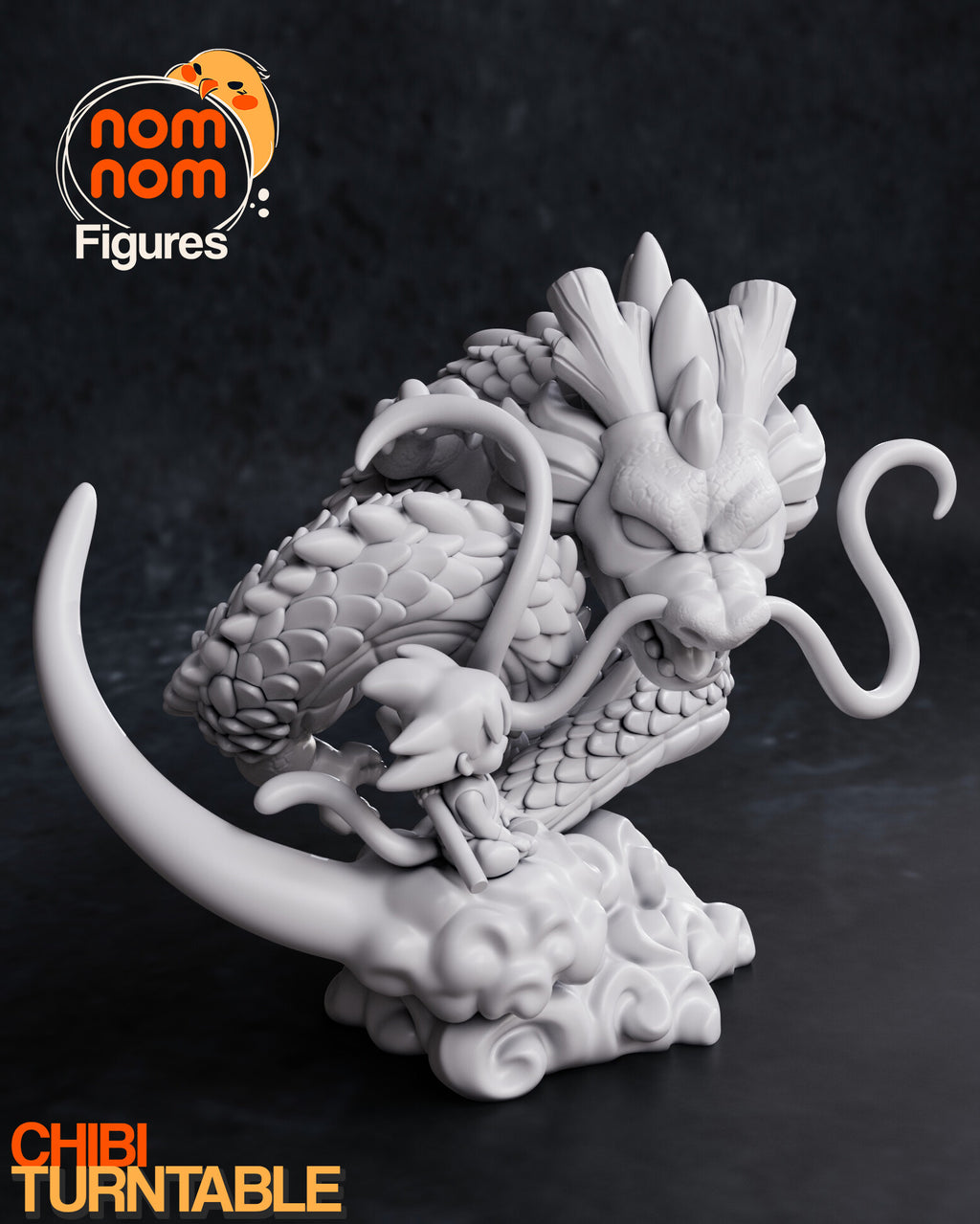 Shenron and Goku — studio render 7