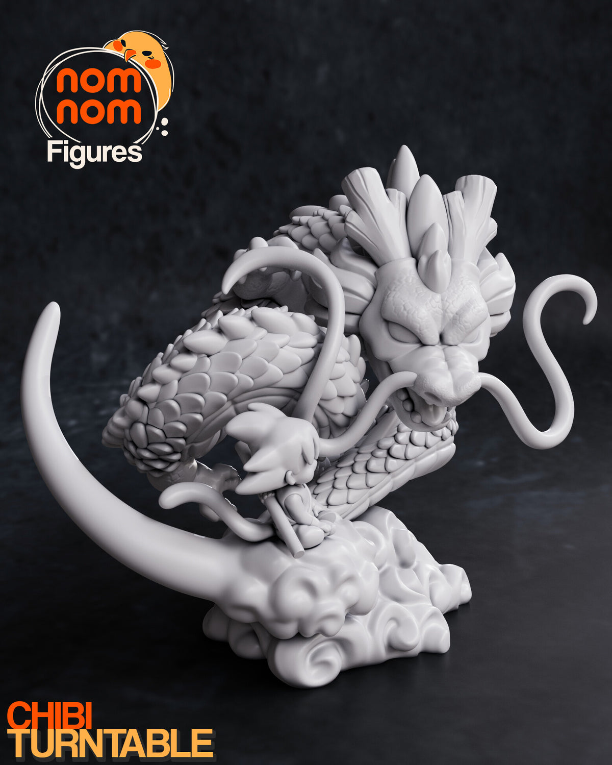 Shenron and Goku — studio render 7