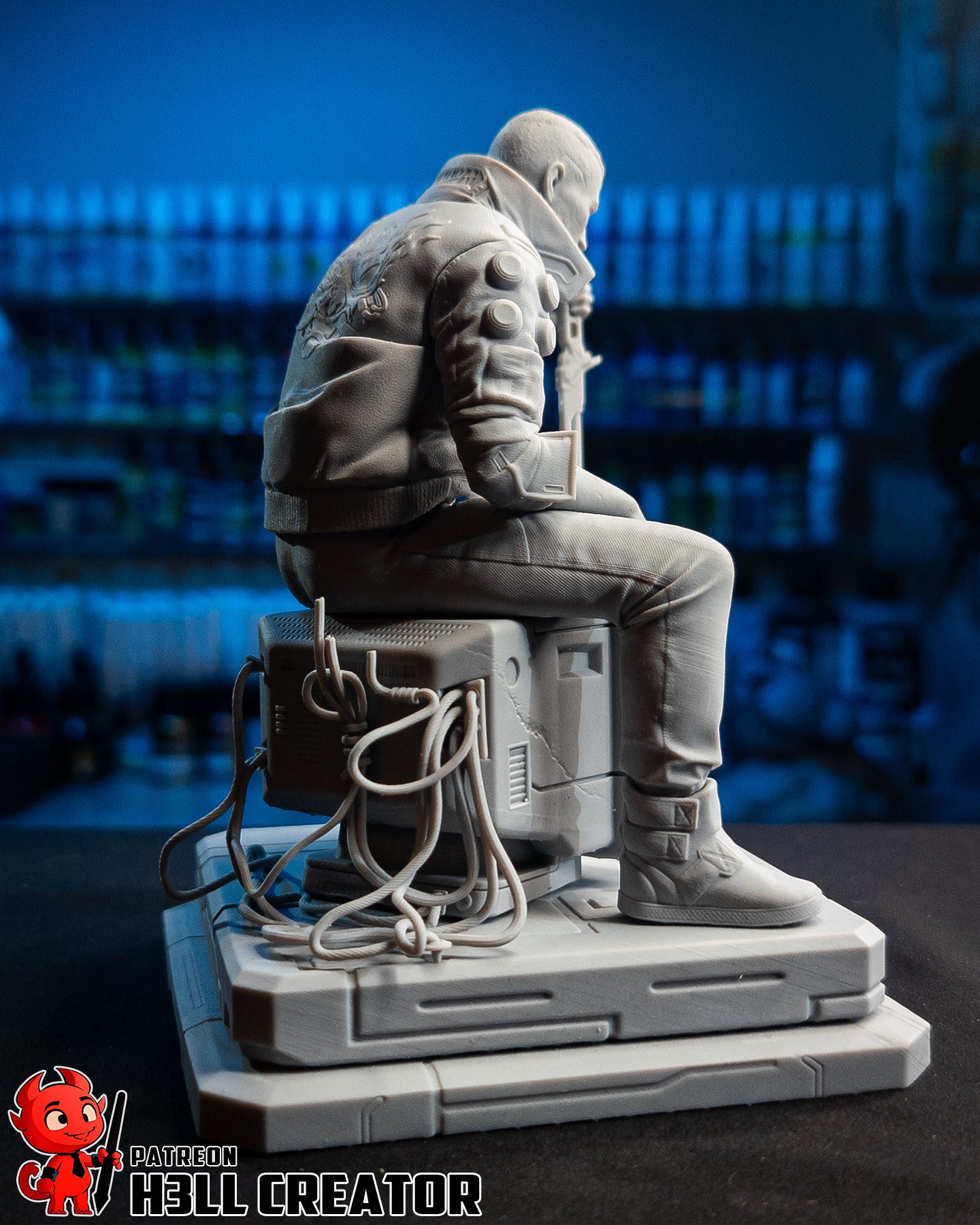 Male V (Cyberpunk 2077) resin figure by h3LLcreator — studio render 13