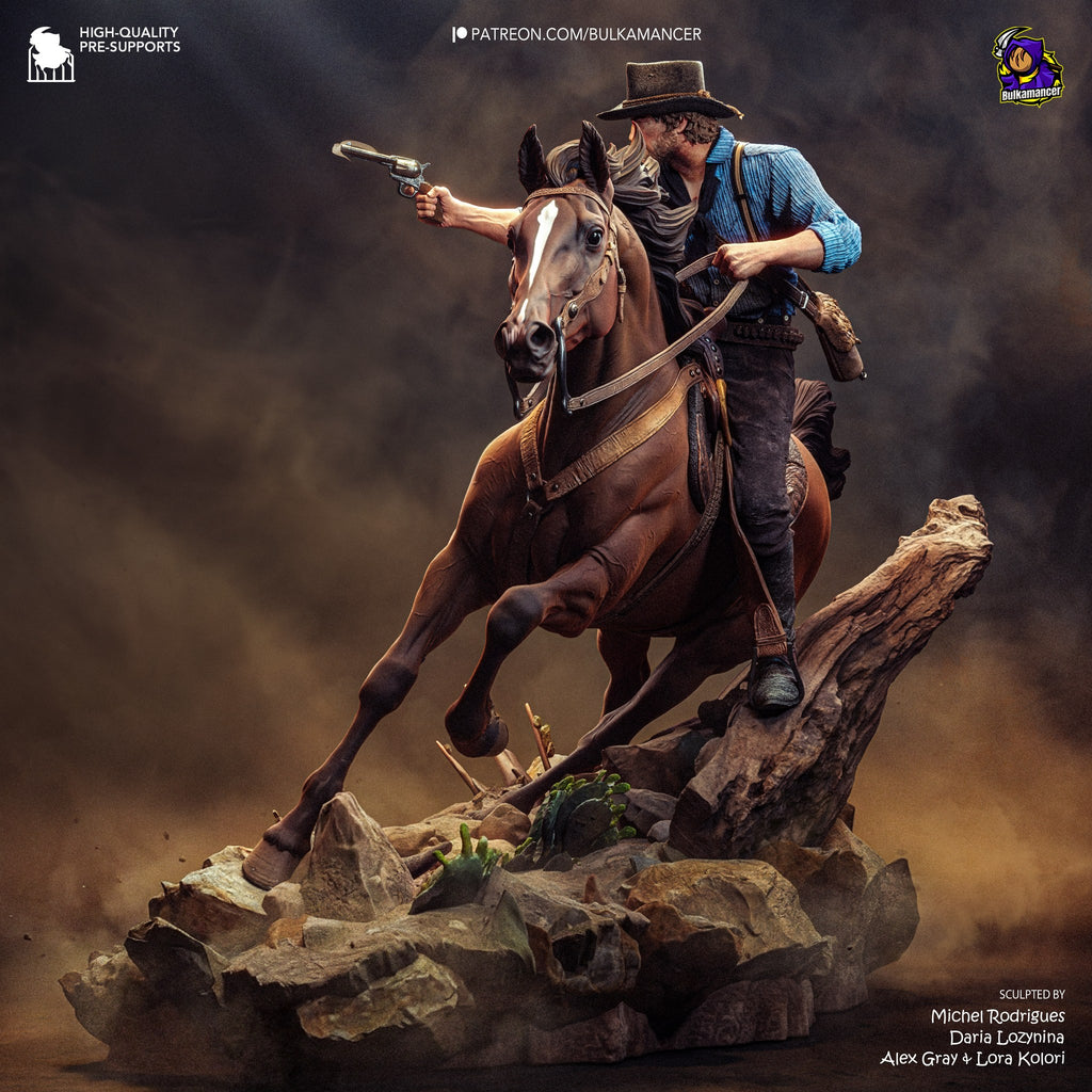 Arthur Morgan (Red Dead Redemption) resin figure by Bulkamancer — studio render 5