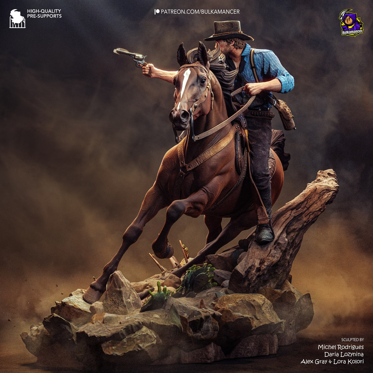 Arthur Morgan (Red Dead Redemption) resin figure by Bulkamancer — studio render 5