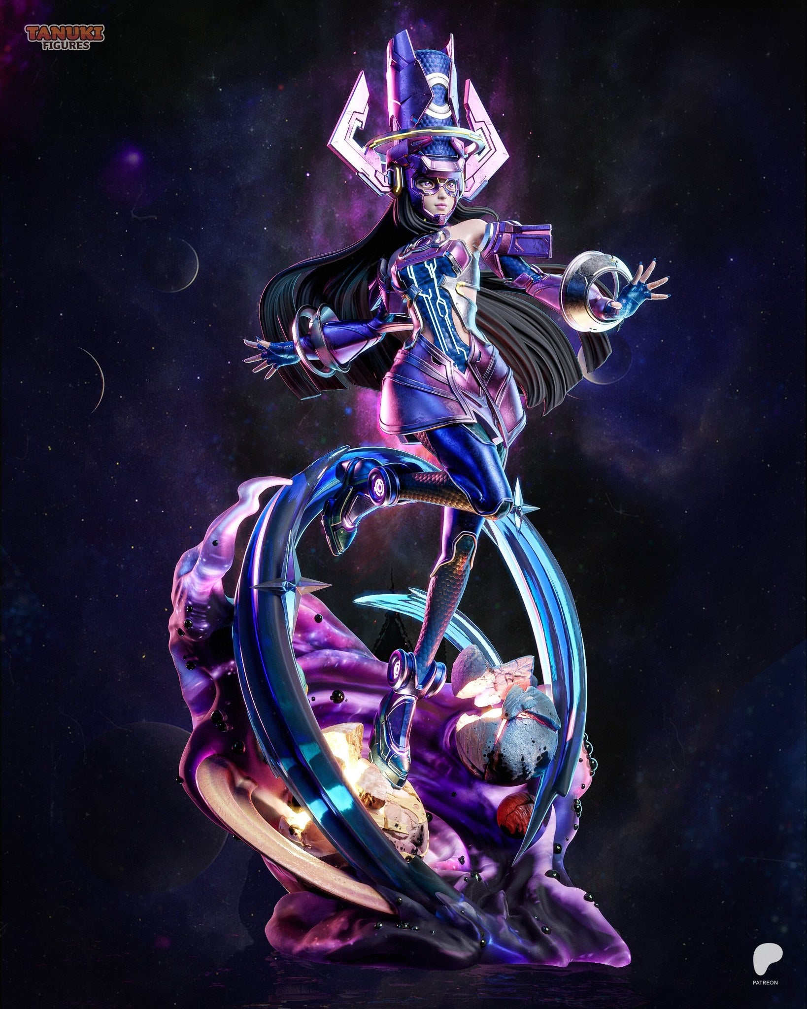 Galacta (Marvel) resin figure by Tanuki Figures — studio render 3