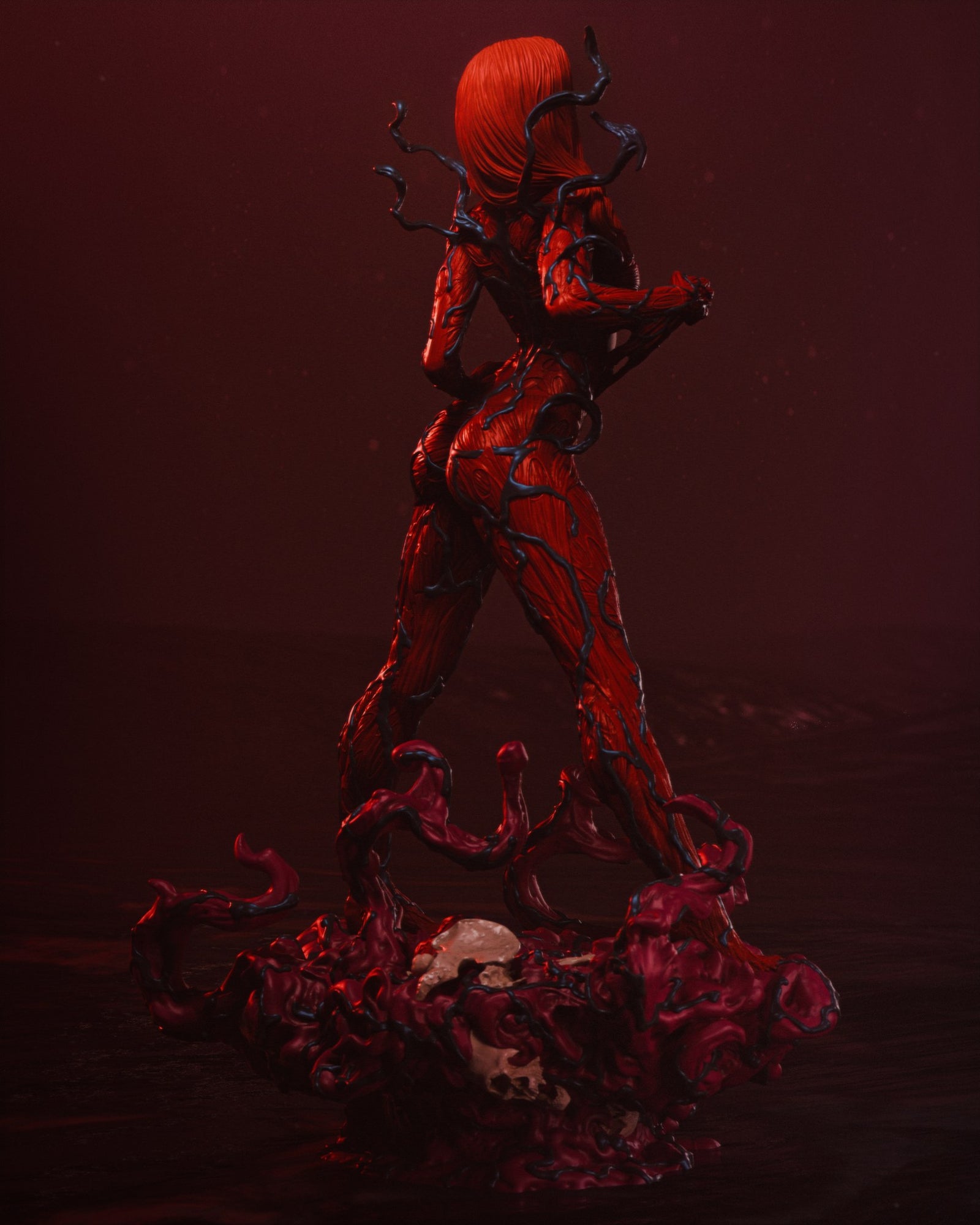 Carnage and Mary Jane Watson (Marvel) resin figure by CA 3D Studios — studio render 5