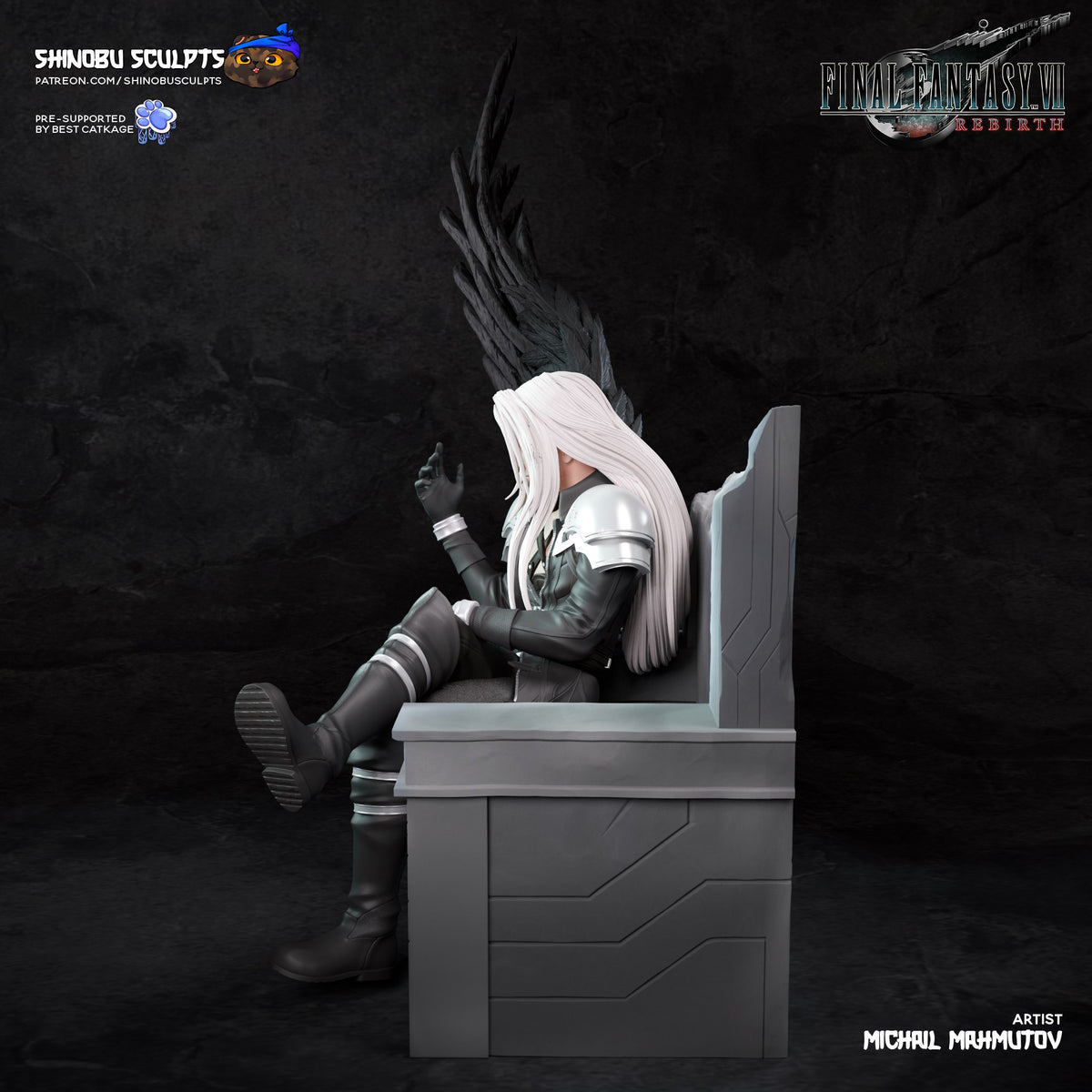 Sephiroth (Final Fantasy) resin figure by Shinobu Sculpts — studio render 3