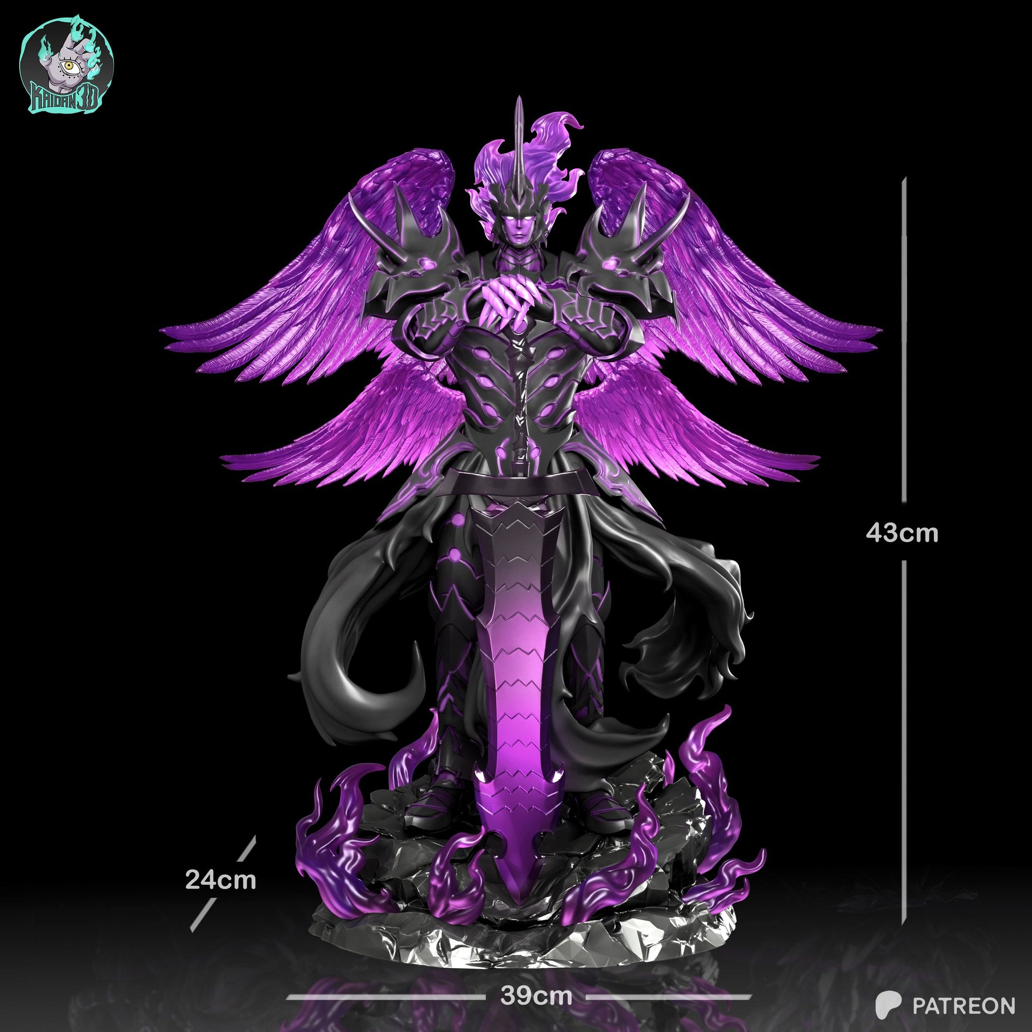 Bellion (Solo Leveling) resin figure by Kaidan 3D — studio render 6