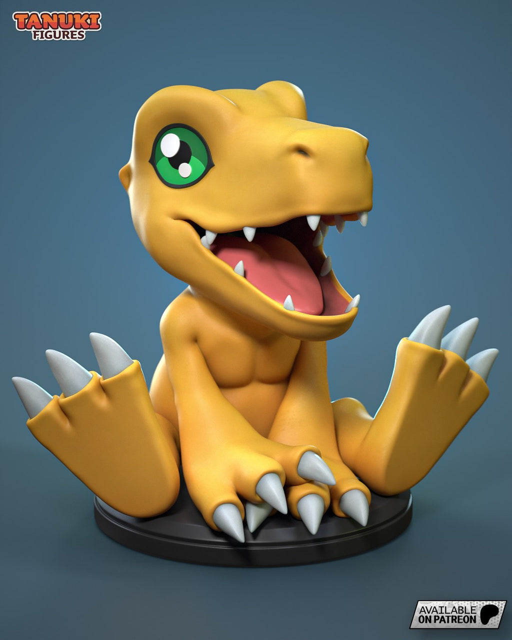 Agumon (Digimon) resin figure by Tanuki Figures — studio render 5