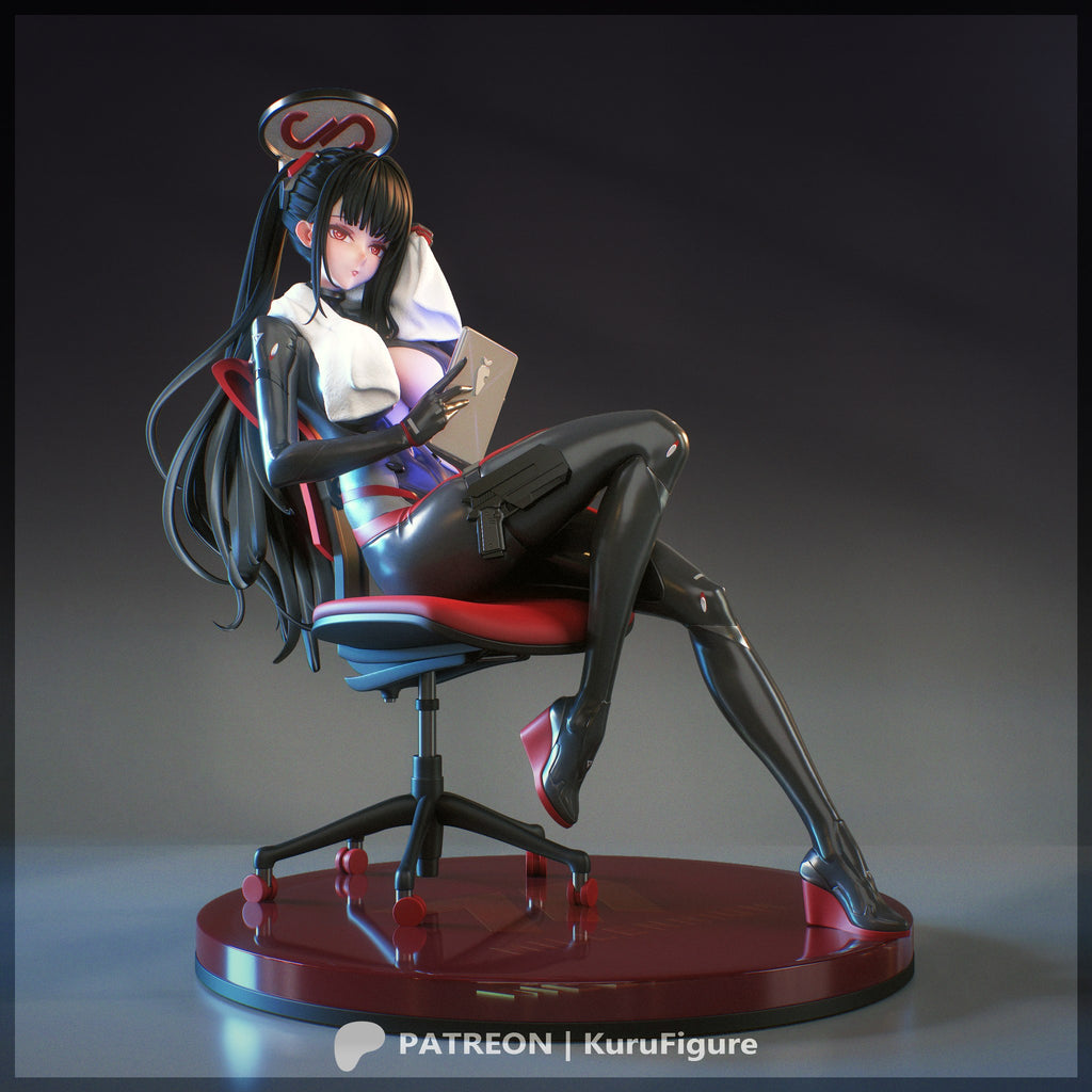 Rio Tsukatsuki (Blue Archive) resin figure by Kuru Figures — studio render 1