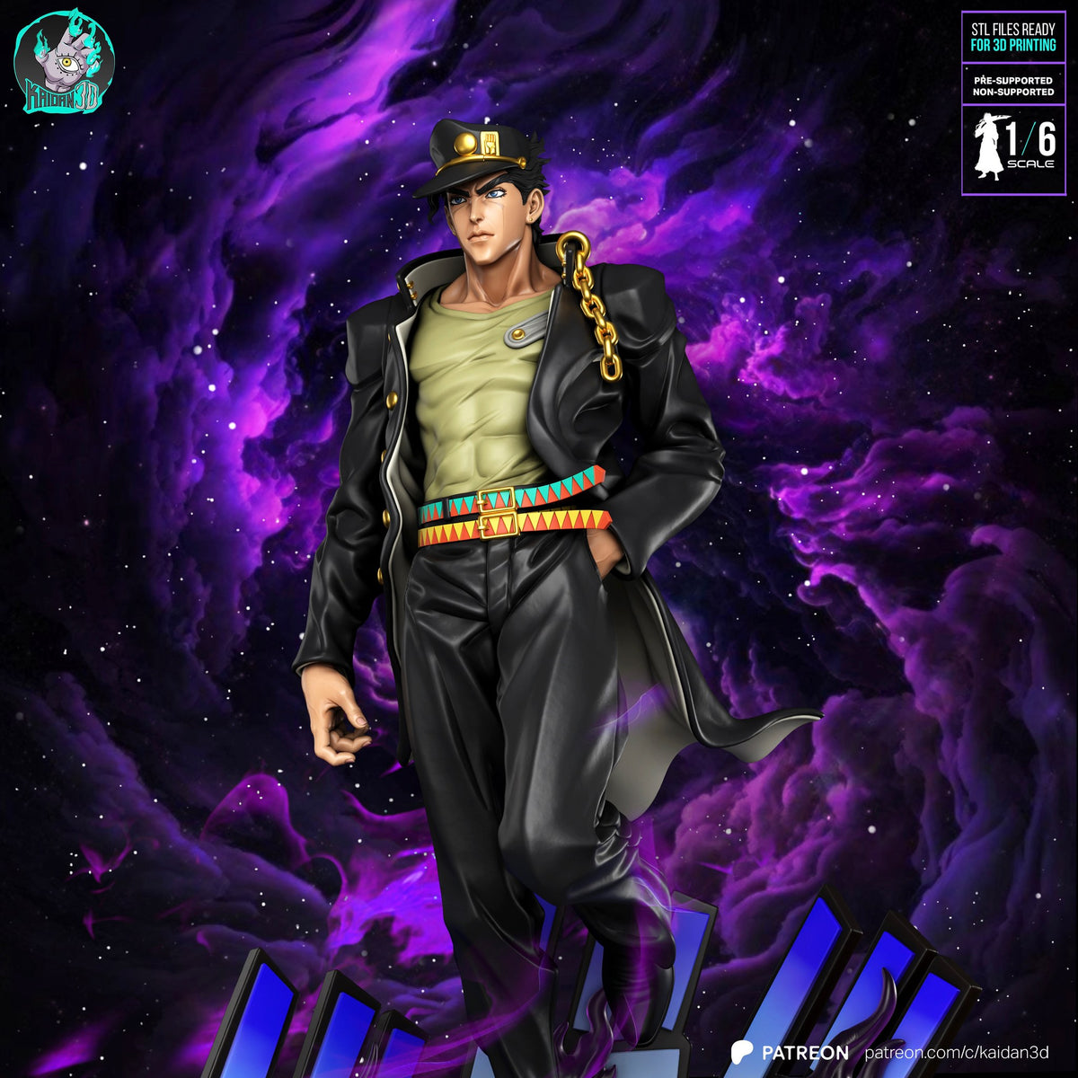 Jotaro Kujo and Dio Brando (Jojo's Bizarre Adventure) resin figure by Kaidan 3D — studio render 4