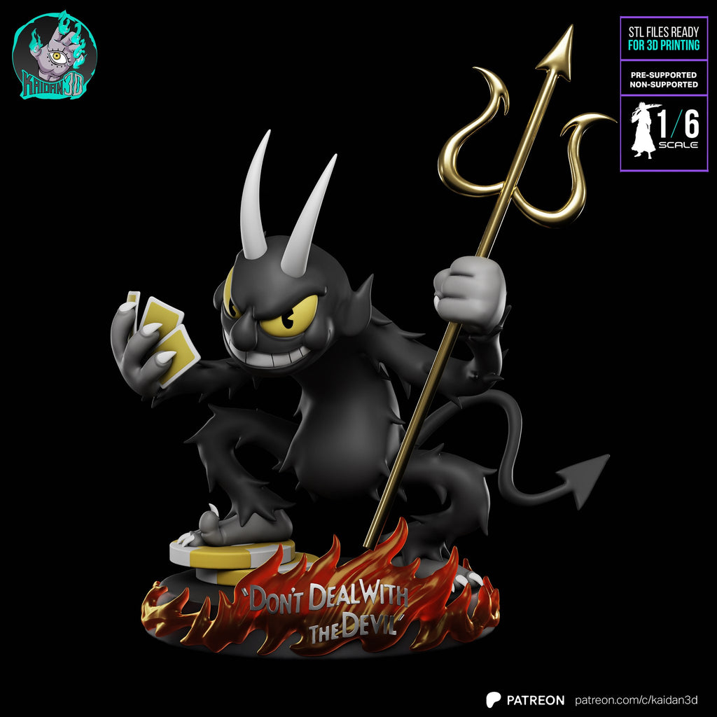 The Devil (Cuphead) resin figure by Kaidan 3D — studio render 2