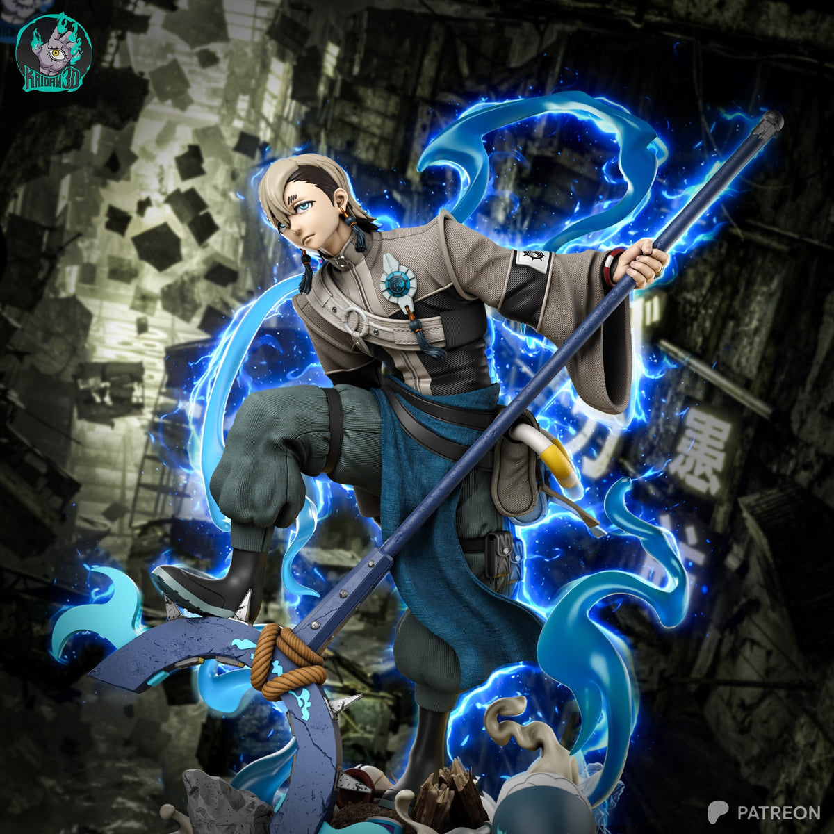 Zanka (Gachiakuta) resin figure by Kaidan 3D — studio render 3