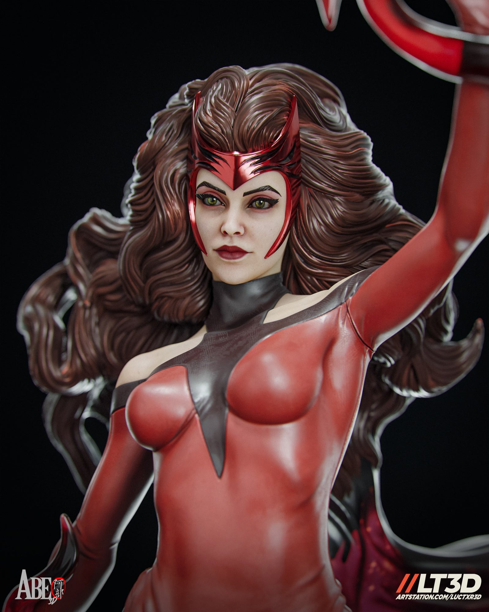 Scarlet Witch (Marvel) resin figure by Abe3D — studio render 5
