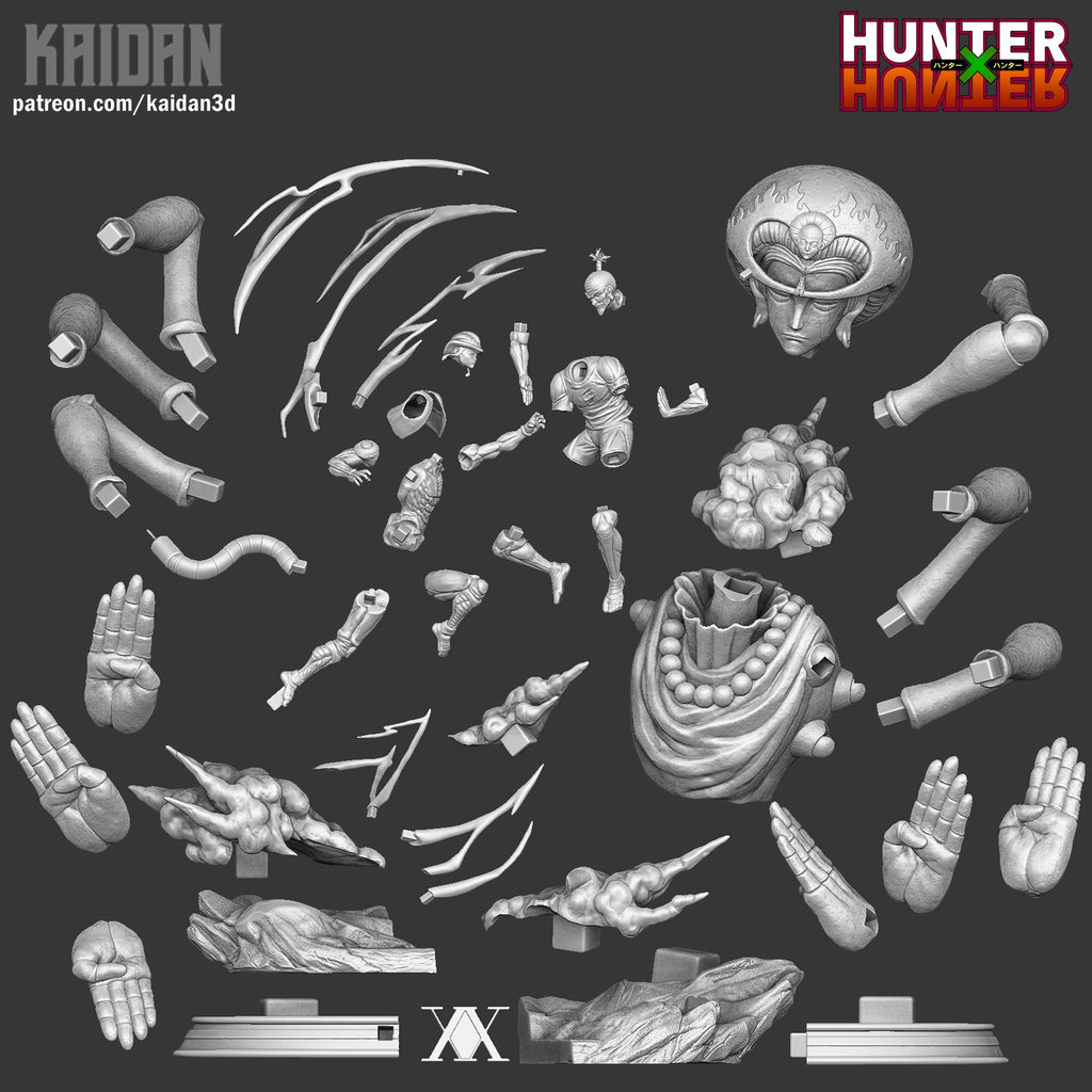 Netero and Meruem (Hunter x Hunter) resin figure by Kaidan 3D — studio render 6