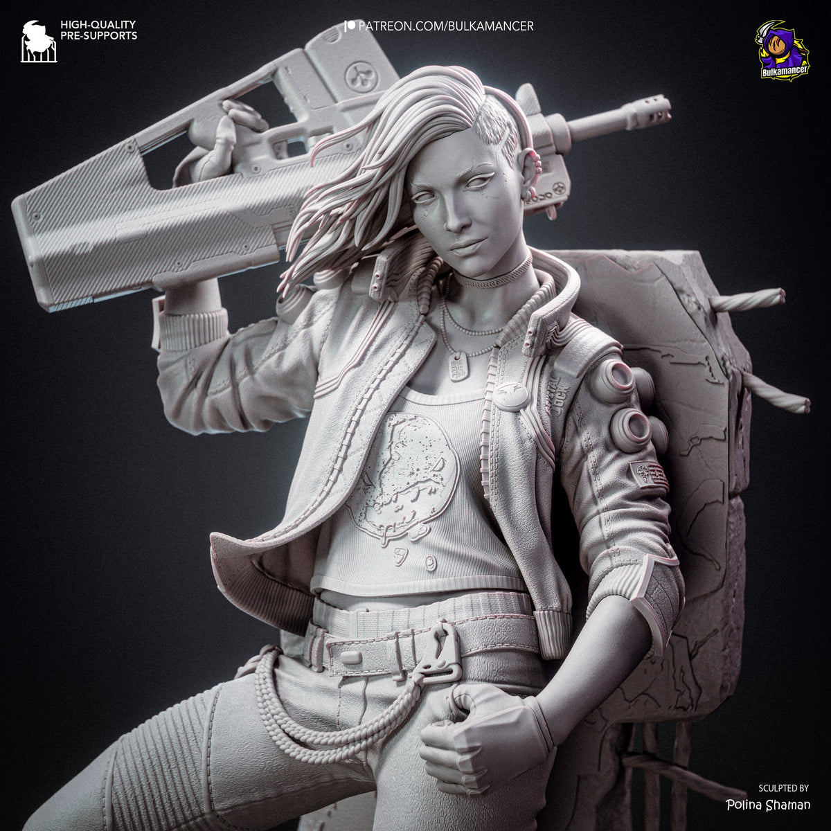 V (Valerie) (Cyberpunk 2077) resin figure by Bulkamancer — studio render 12