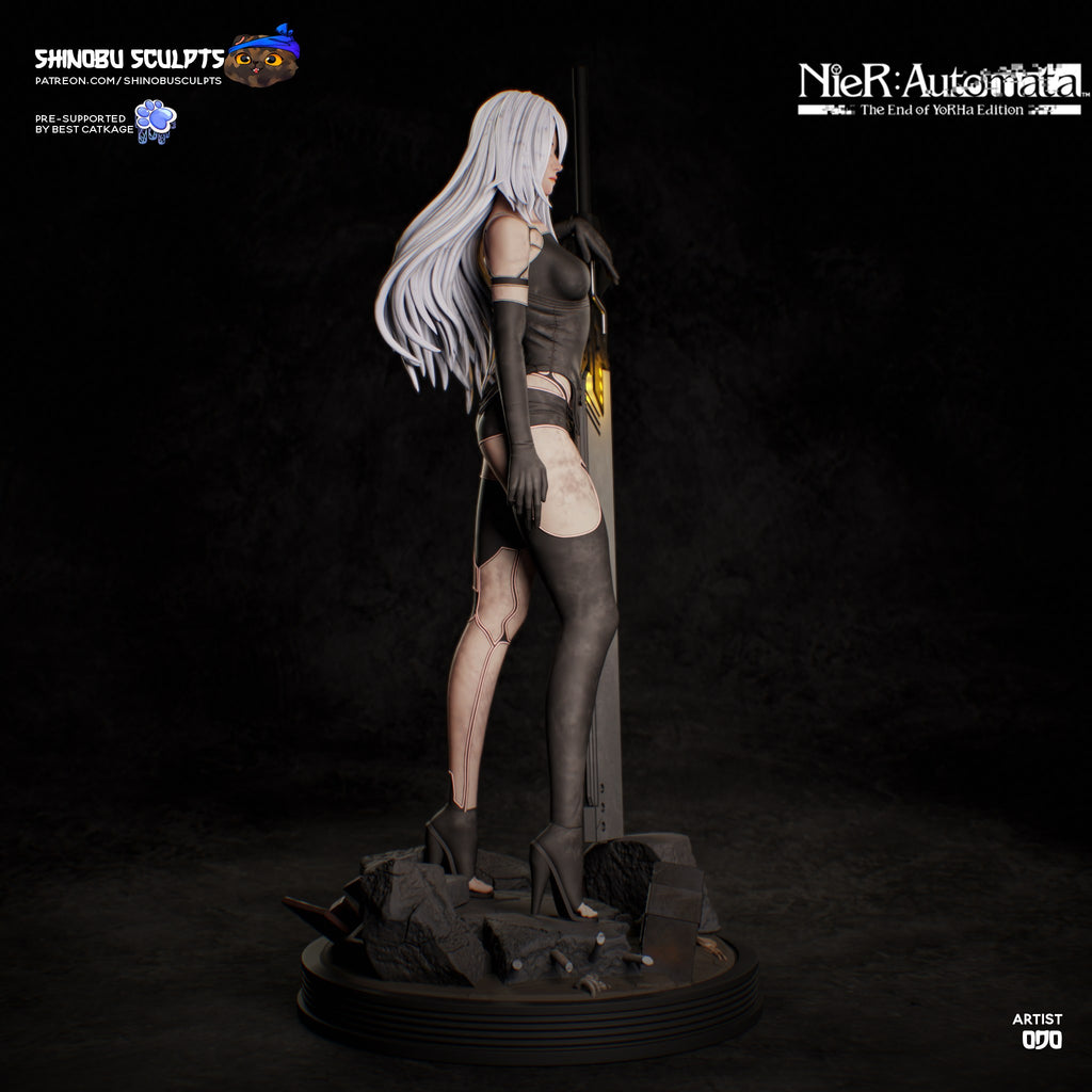 A2 (NieR Automata) resin figure by Shinobu Sculpts — studio render 3