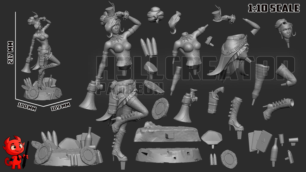Mad Moxxi (Borderlands) resin figure by h3LLcreator — studio render 9
