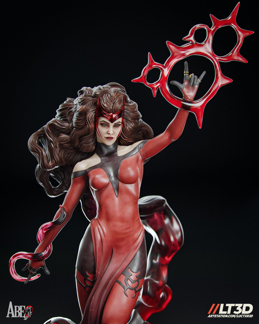 Scarlet Witch (Marvel) resin figure by Abe3D — studio render 15