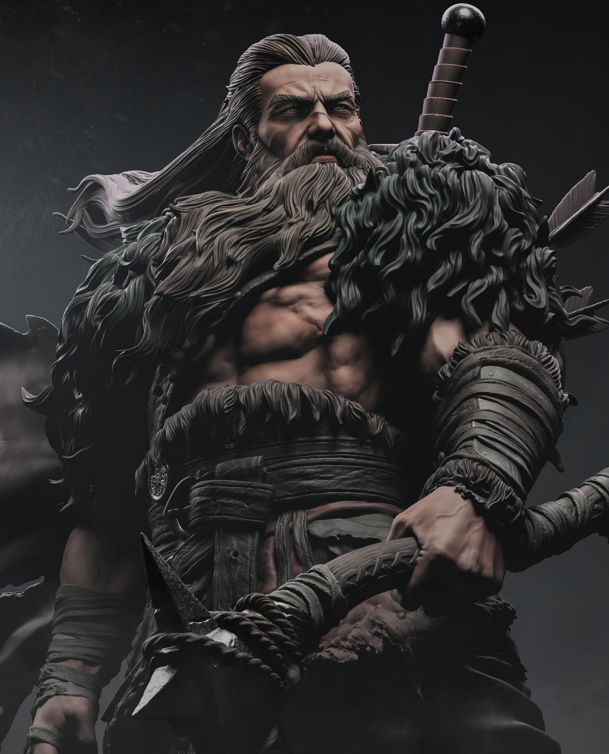North Warrior _Original Characters resin figure by CA 3D Studios — studio preview 2
