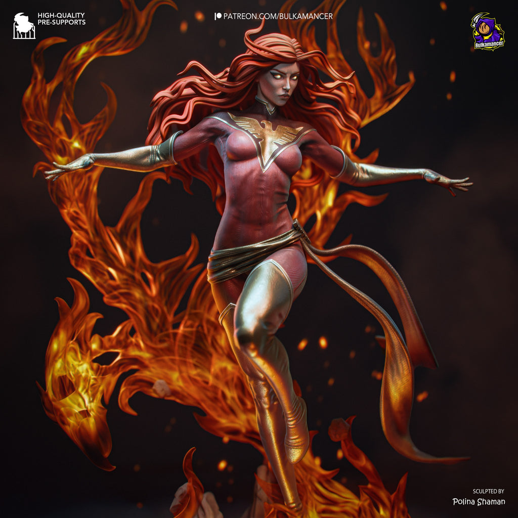 Jean Grey (Marvel) resin figure by Bulkamancer — studio render 3