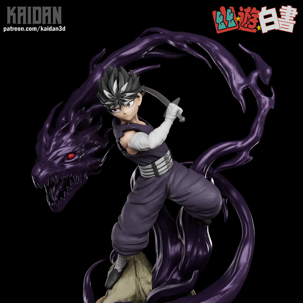 Hiei (YuYu Hakusho) resin figure by Kaidan 3D — studio render 4