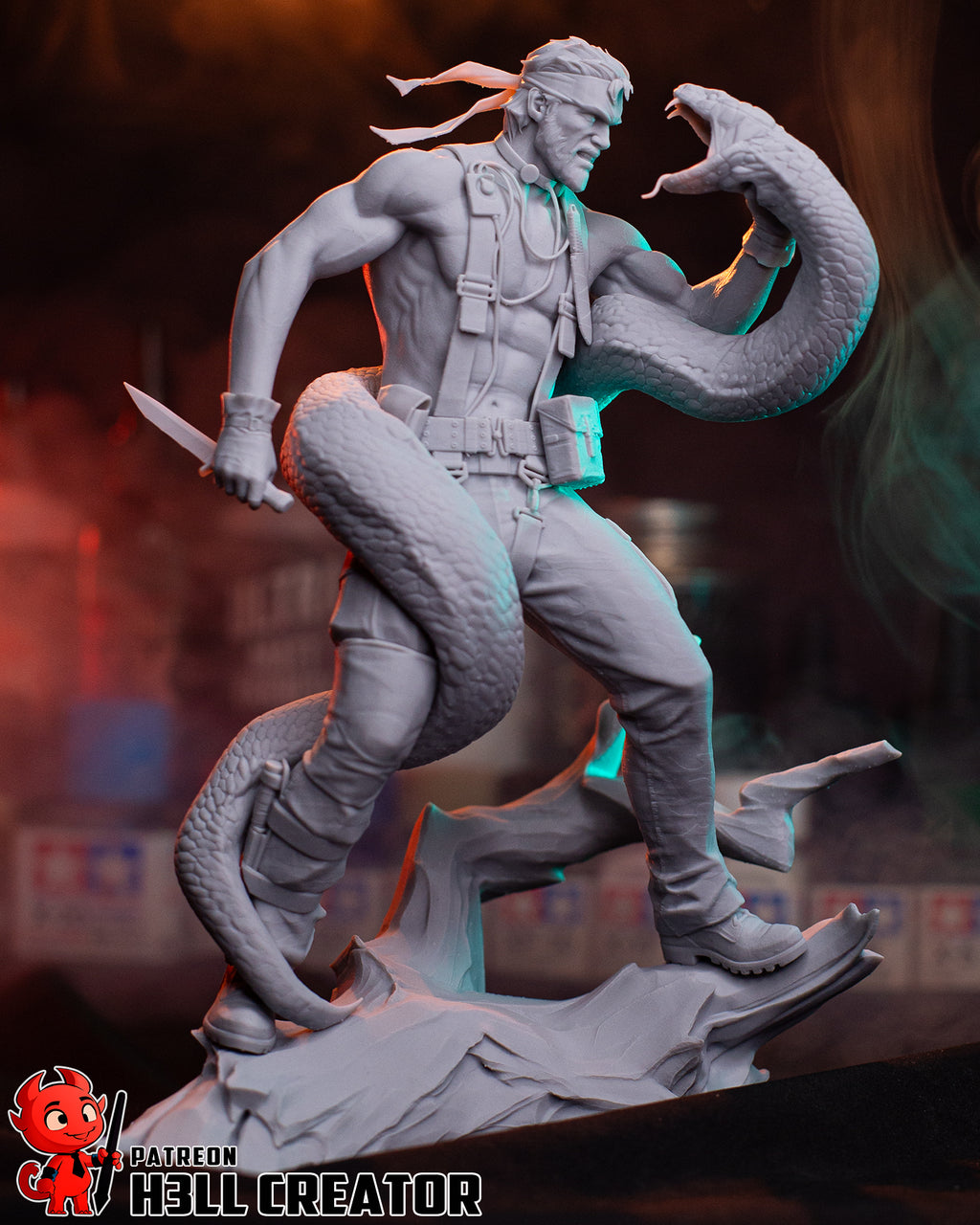 Big Boss (Metal Gear Solid) resin figure by h3LLcreator — studio render 12