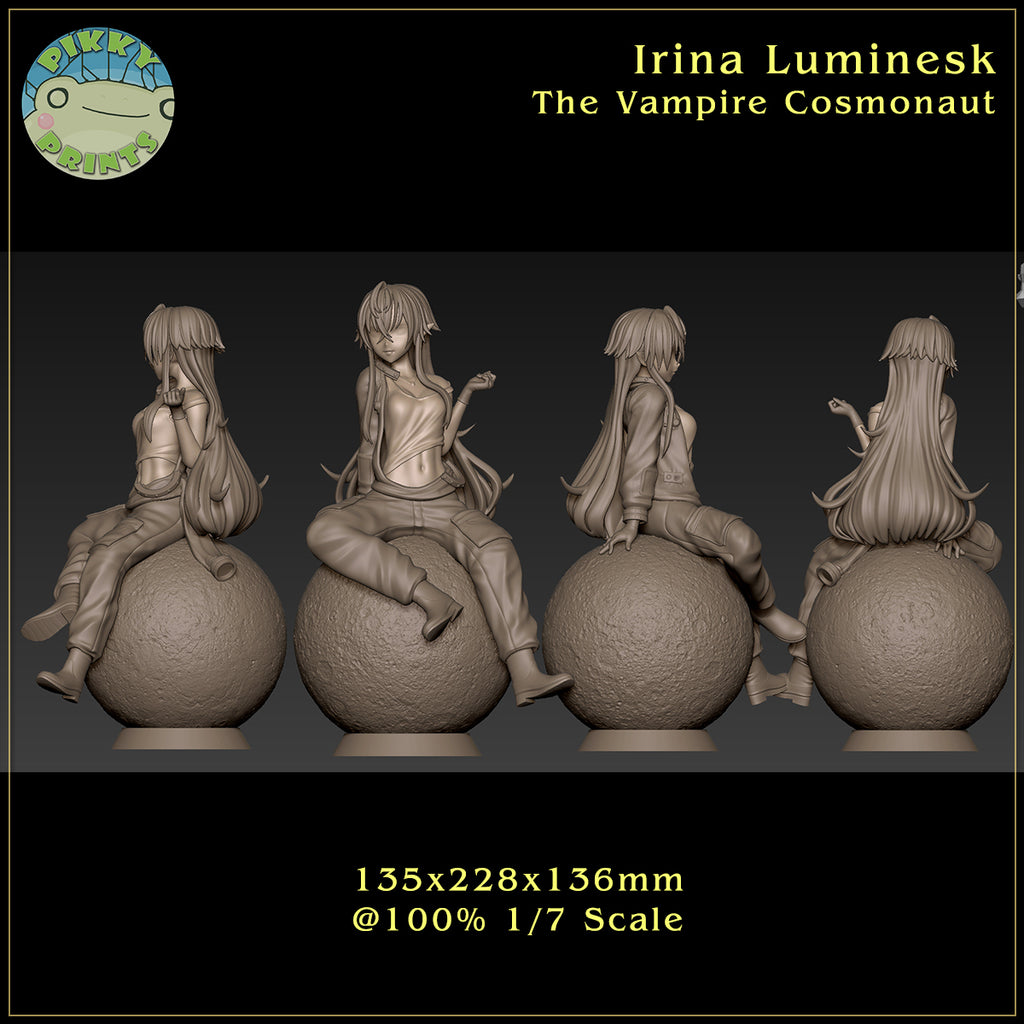 Irina Luminesk (Irina The Vampire Cosmonaut) resin figure by PikkyPrints — studio render 6