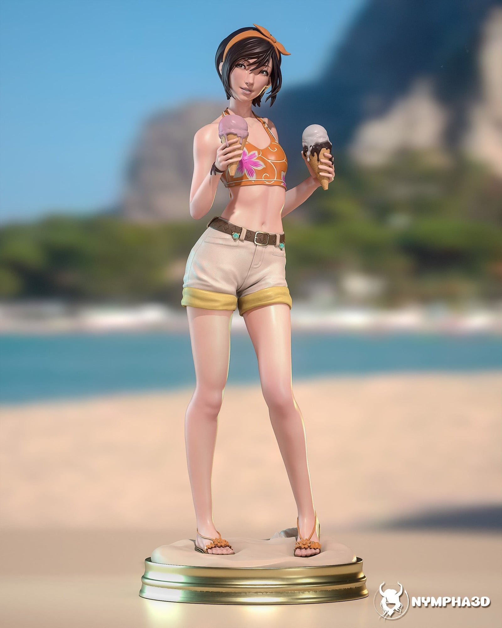 Yuffie Kisaragi (Final Fantasy) resin figure by Nympha — studio render 1