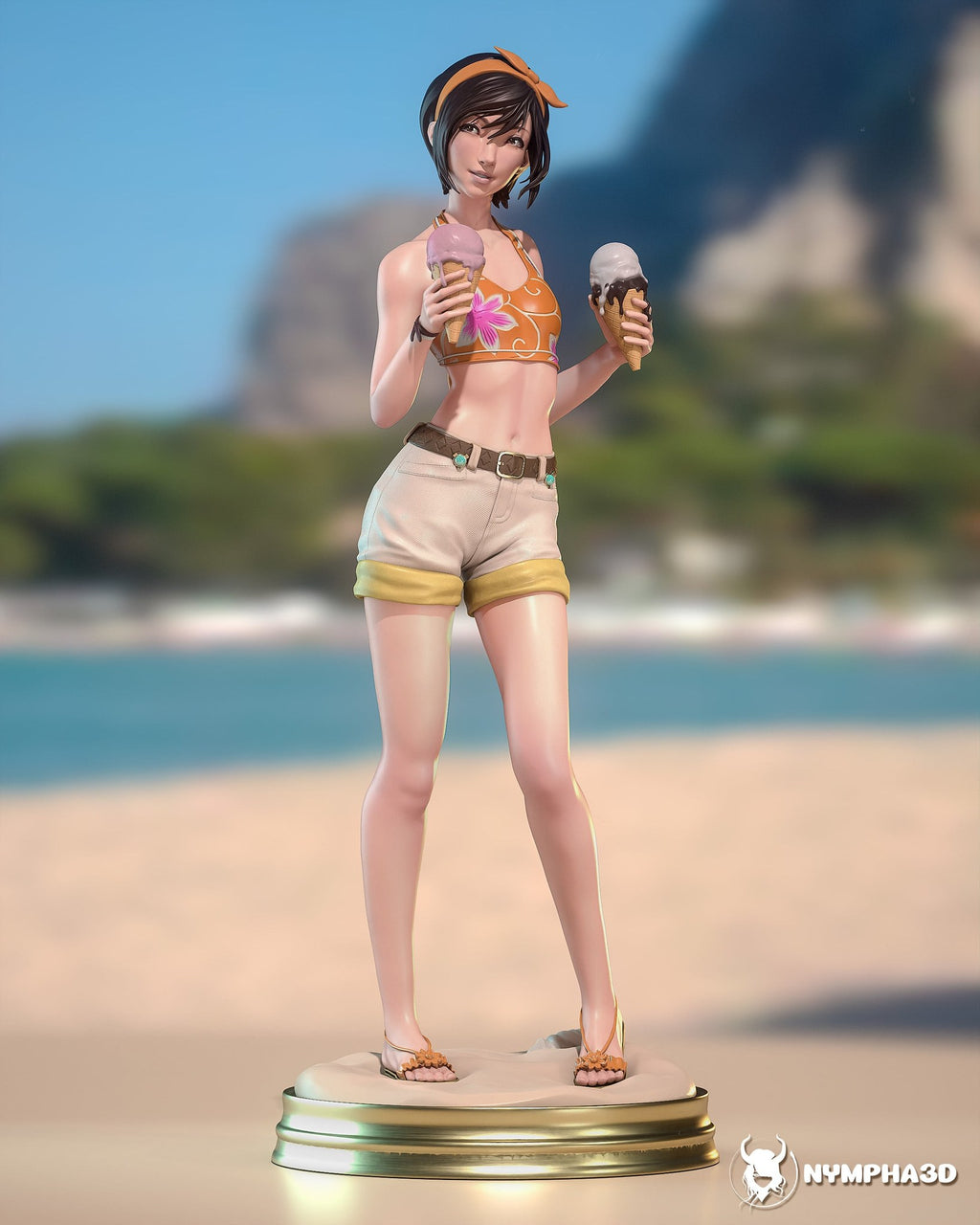 Yuffie Kisaragi (Final Fantasy) resin figure by Nympha — studio render 1