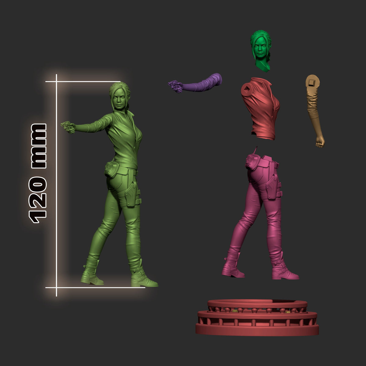 Claire Redfield (Resident Evil) resin figure by h3LLcreator — studio render 4
