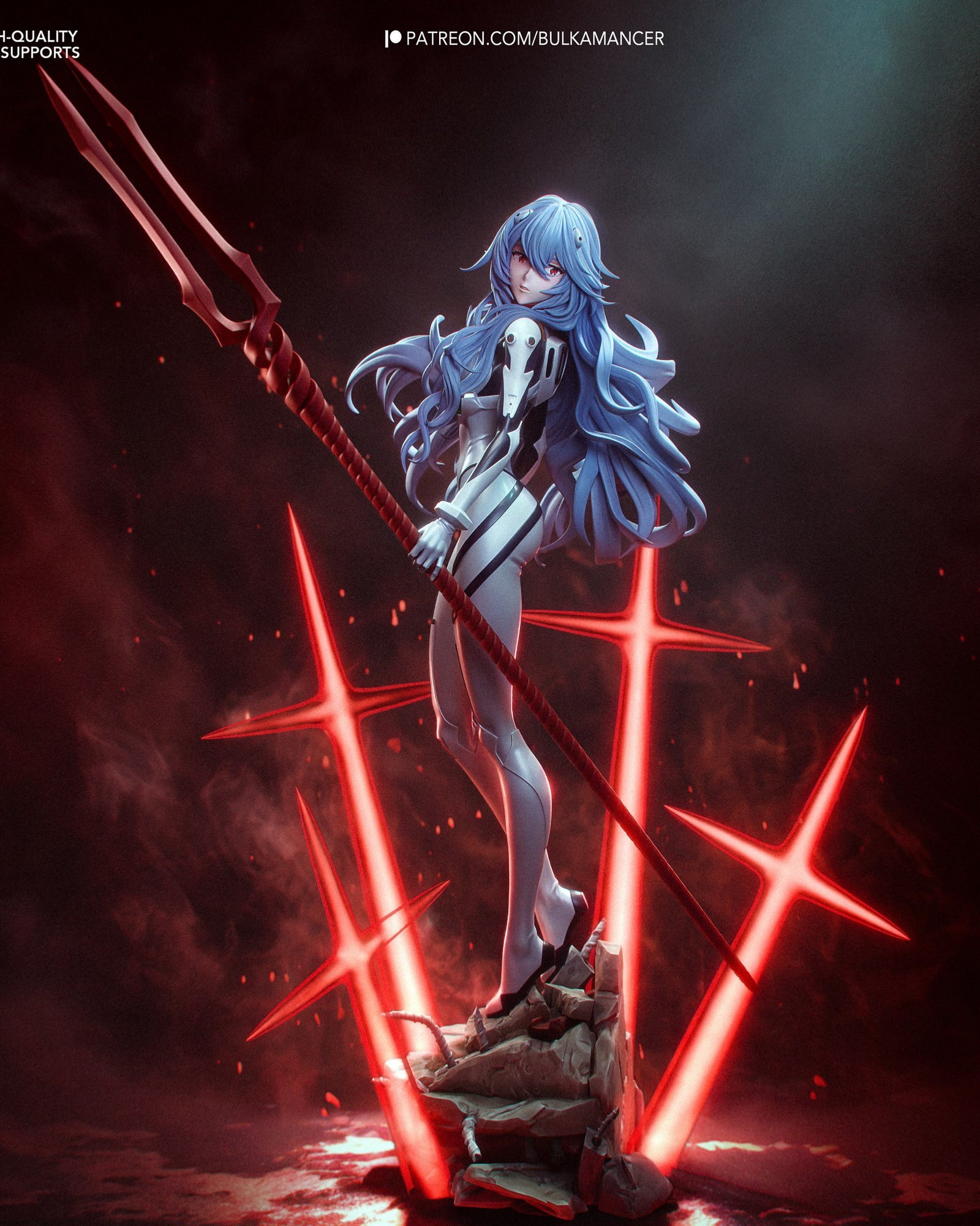 Rei Ayanami (Evangelion) resin figure by Bulkamancer — studio render 3