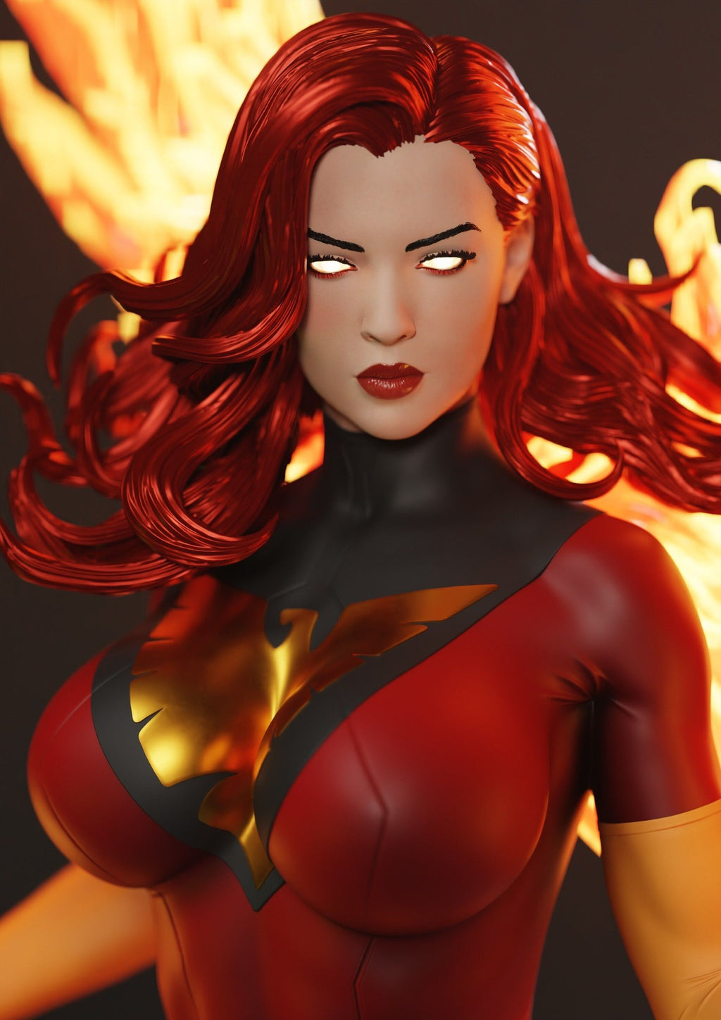 Jean Grey (Marvel) resin figure by Abe3D — studio render 5