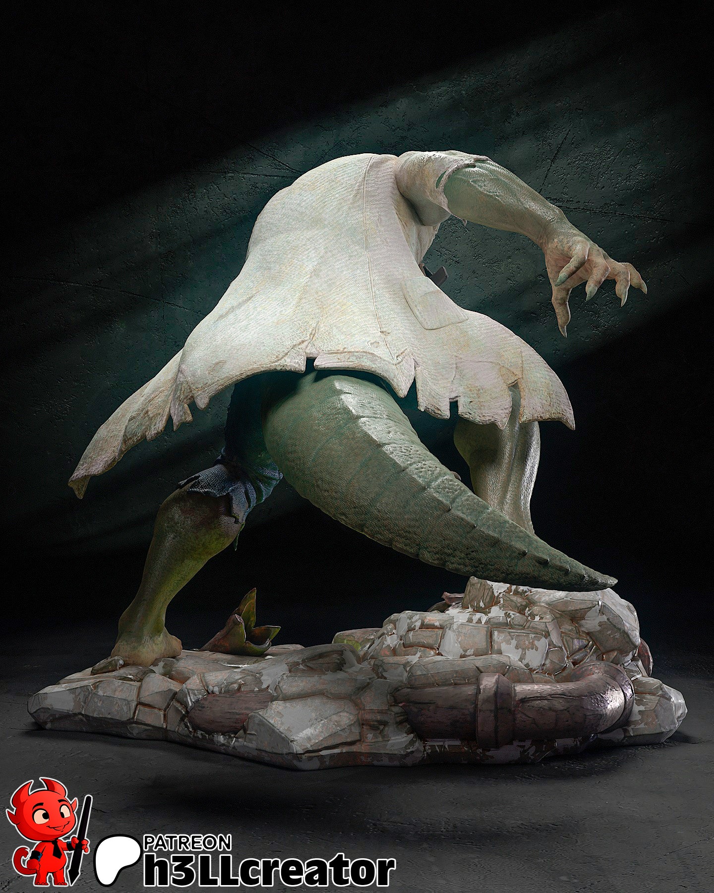 Curt Connors (Marvel) resin figure by h3LLcreator — studio render 8